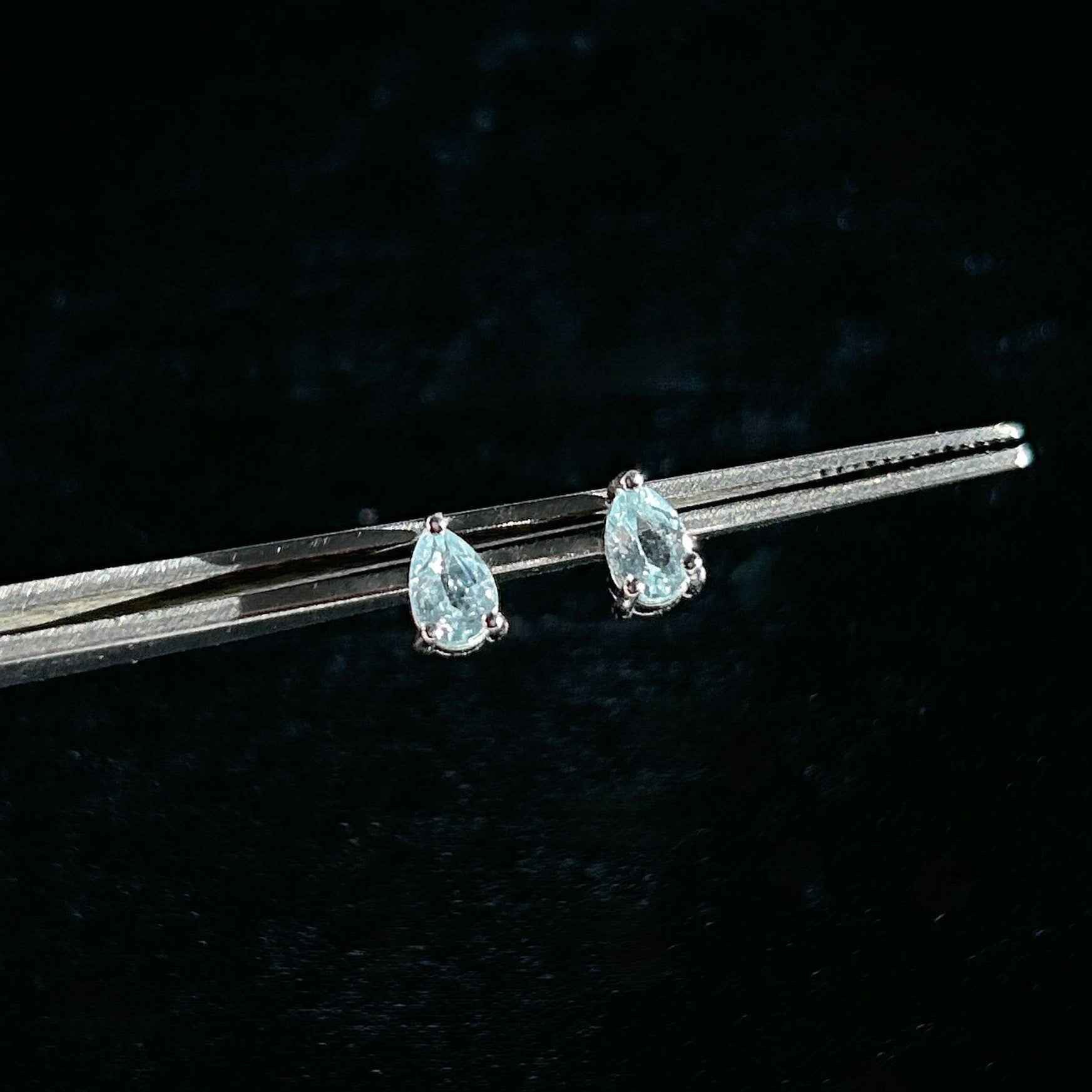 Blue Topaz 925 Sterling Silver Stud Earrings