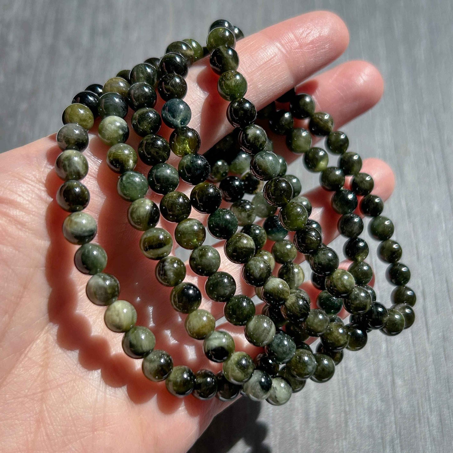 Natural Green Tourmaline Bracelet in 6MM