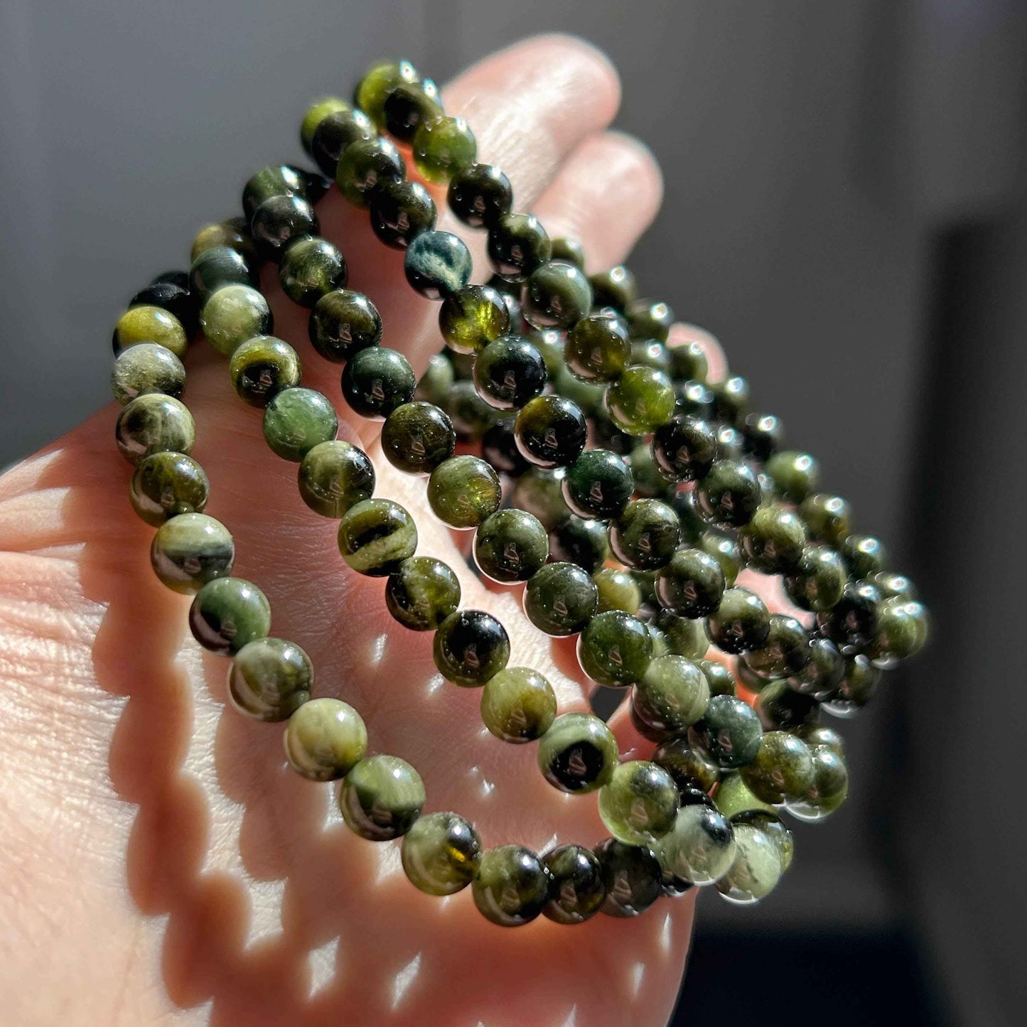 Natural Green Tourmaline Bracelet in 6MM