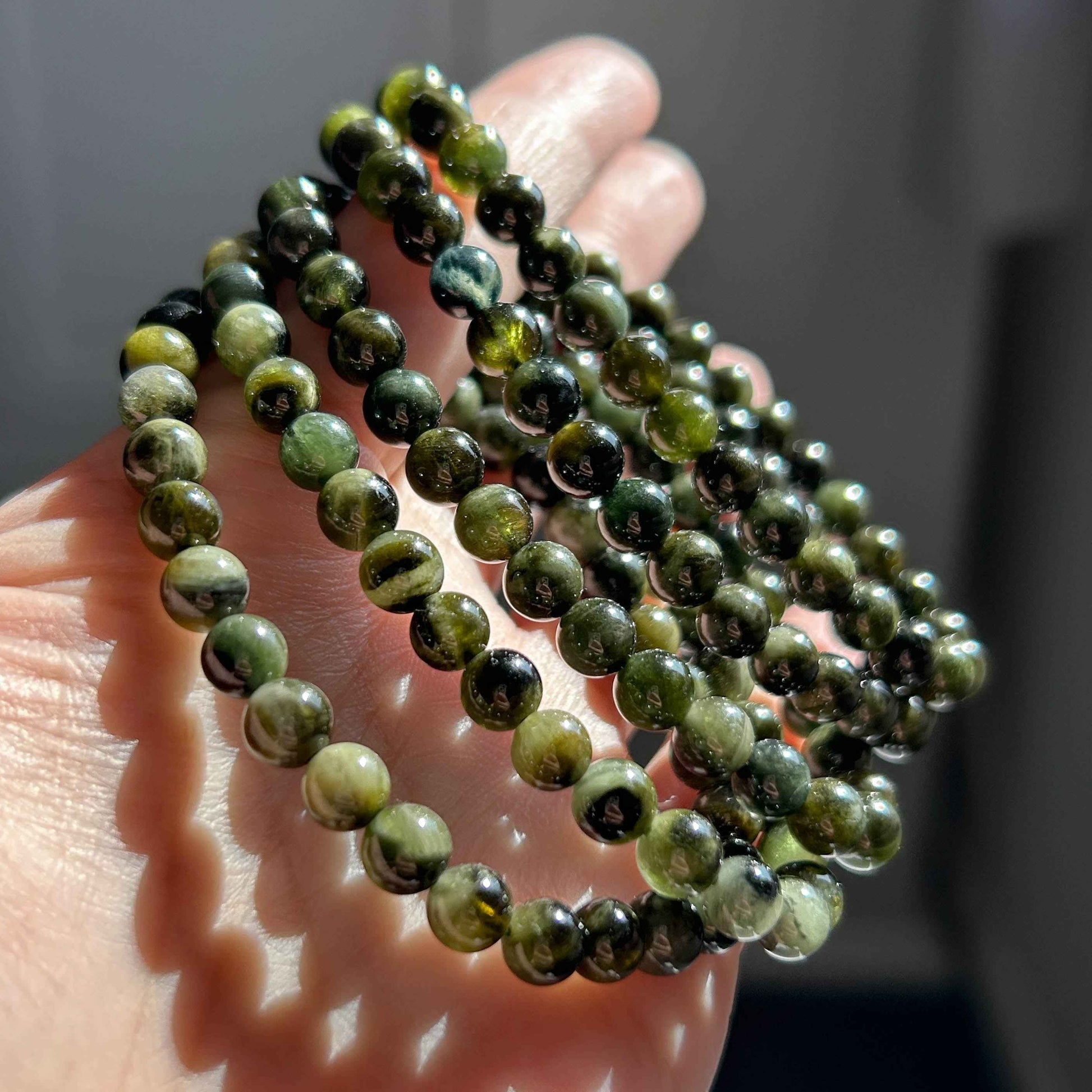 Natural Green Tourmaline Bracelet in 6MM