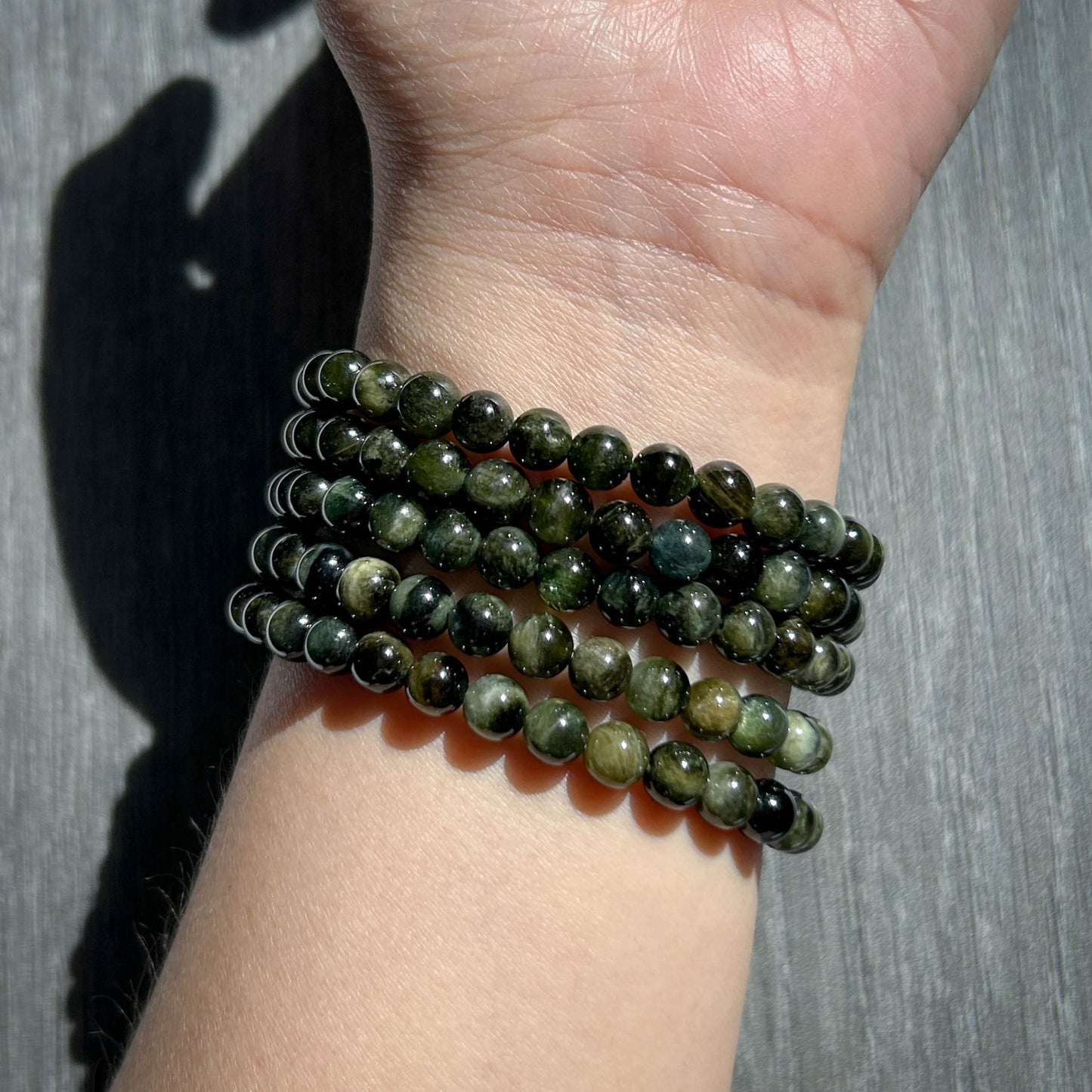 Natural Green Tourmaline Bracelet in 6MM
