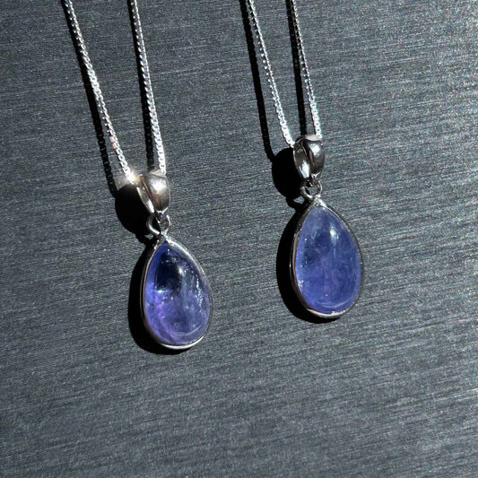 High Quality Tanzanite 925 Sterling Silver Small Pendant (chain excluded)
