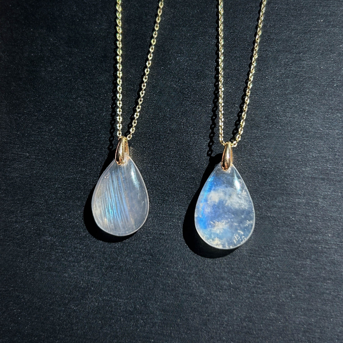 Blue Moonstone 14k Gold Pendant Necklace