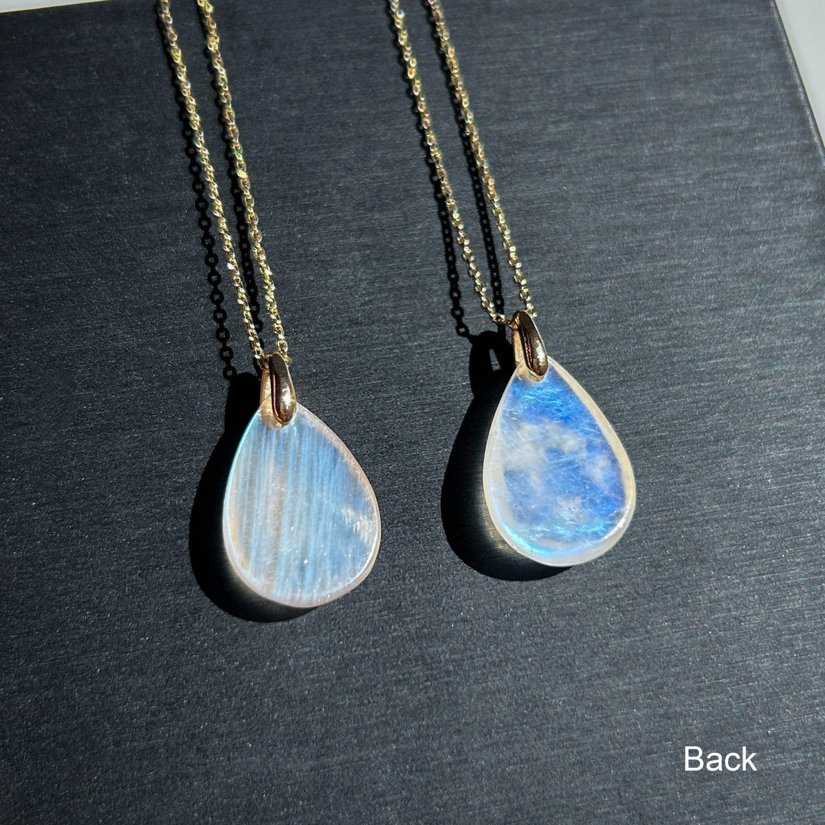 Blue Moonstone 14k Gold Pendant Necklace