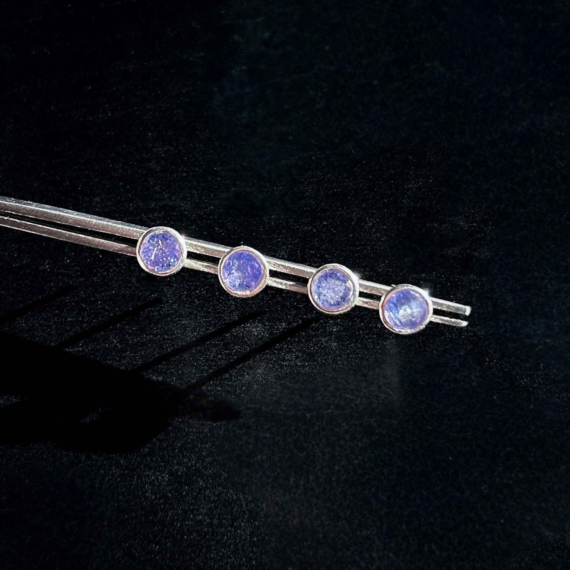 High Quality Tanzanite Stud Earrings in 925 Sterling Silver