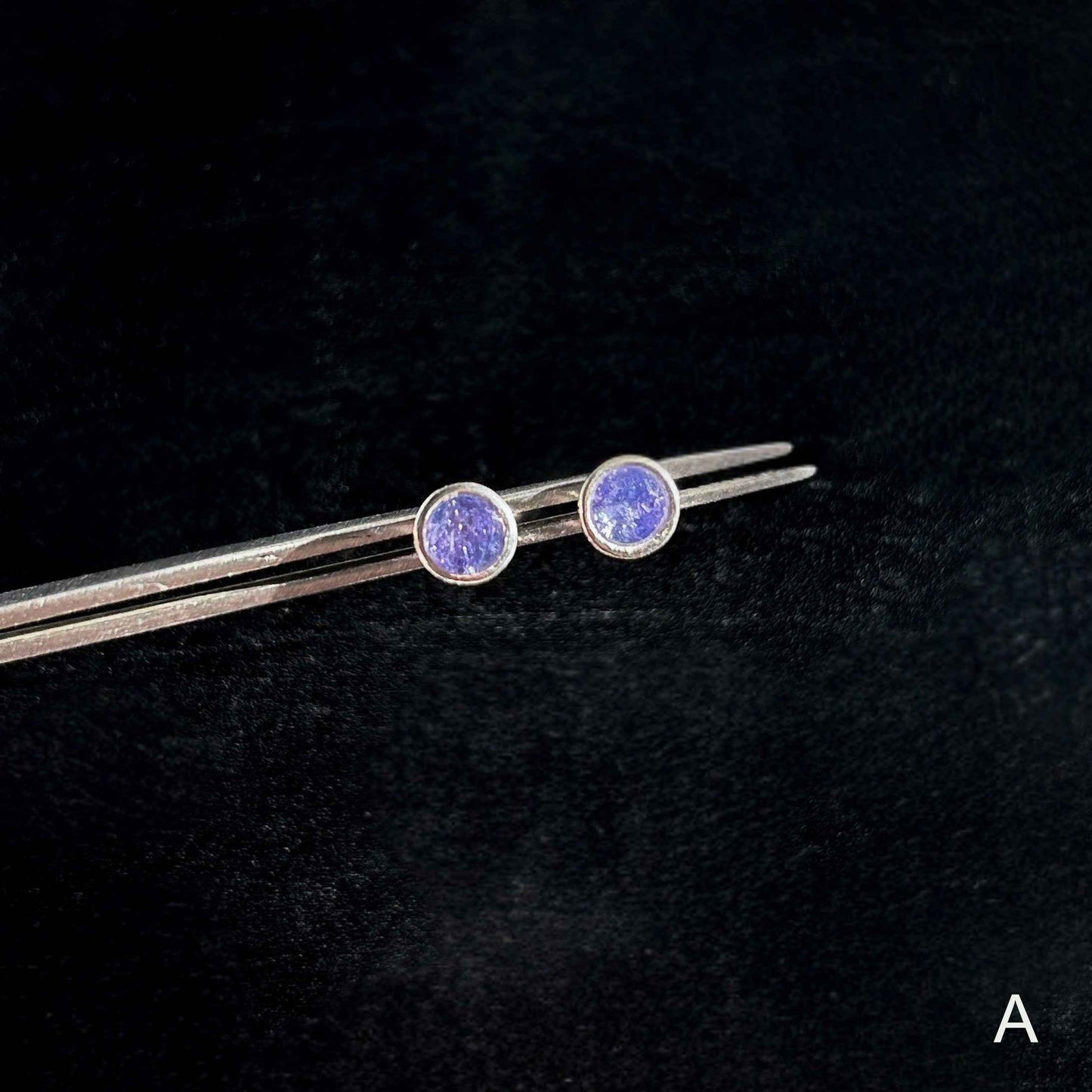 High Quality Tanzanite Stud Earrings in 925 Sterling Silver