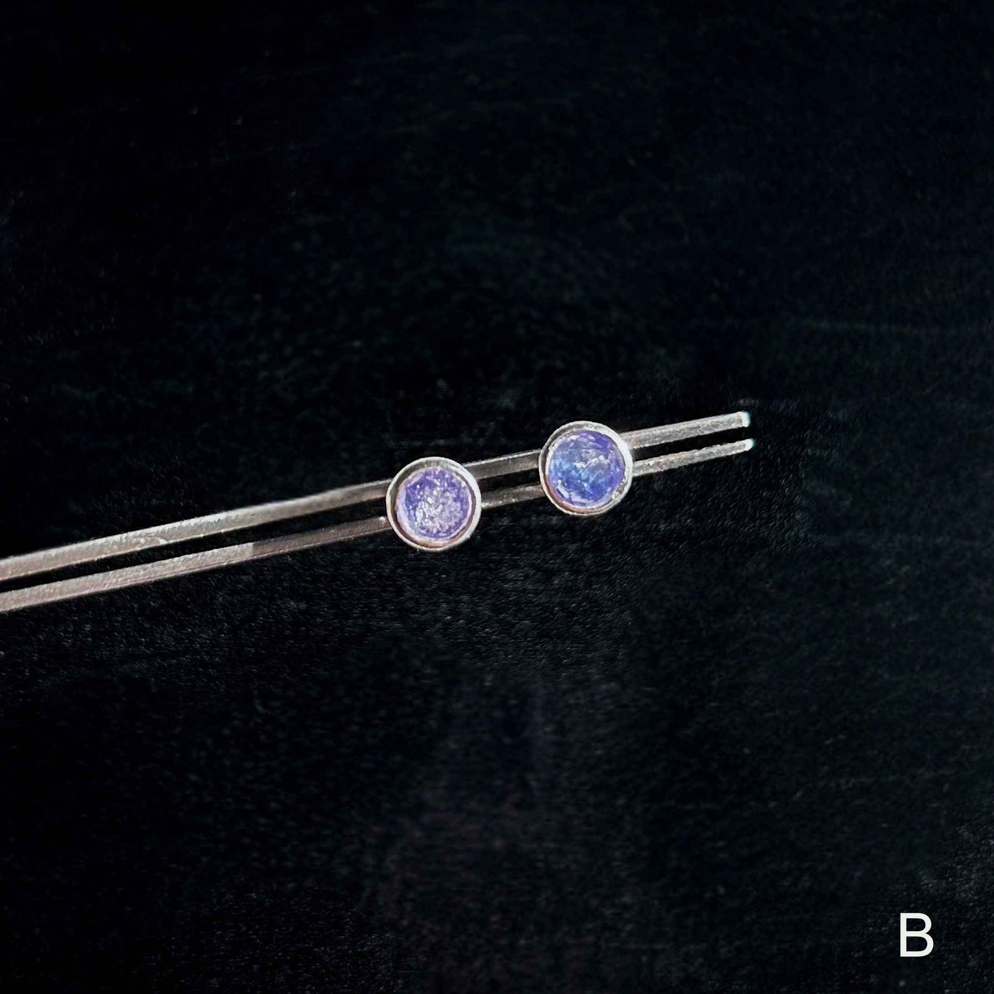 High Quality Tanzanite Stud Earrings in 925 Sterling Silver