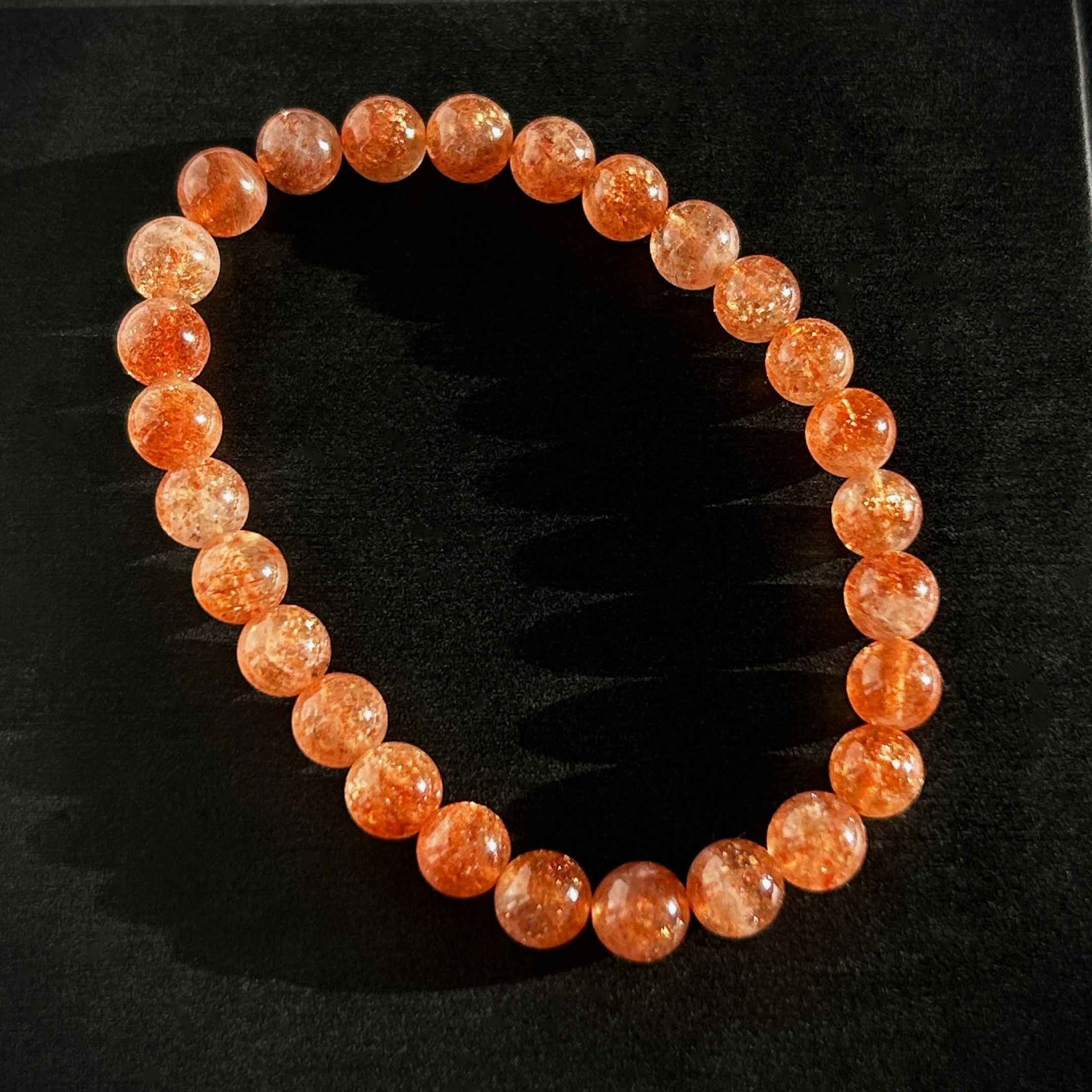 High Quality Golden Sunstone Quartz Bracelet in 6 to 9MM | Lepidocrocite