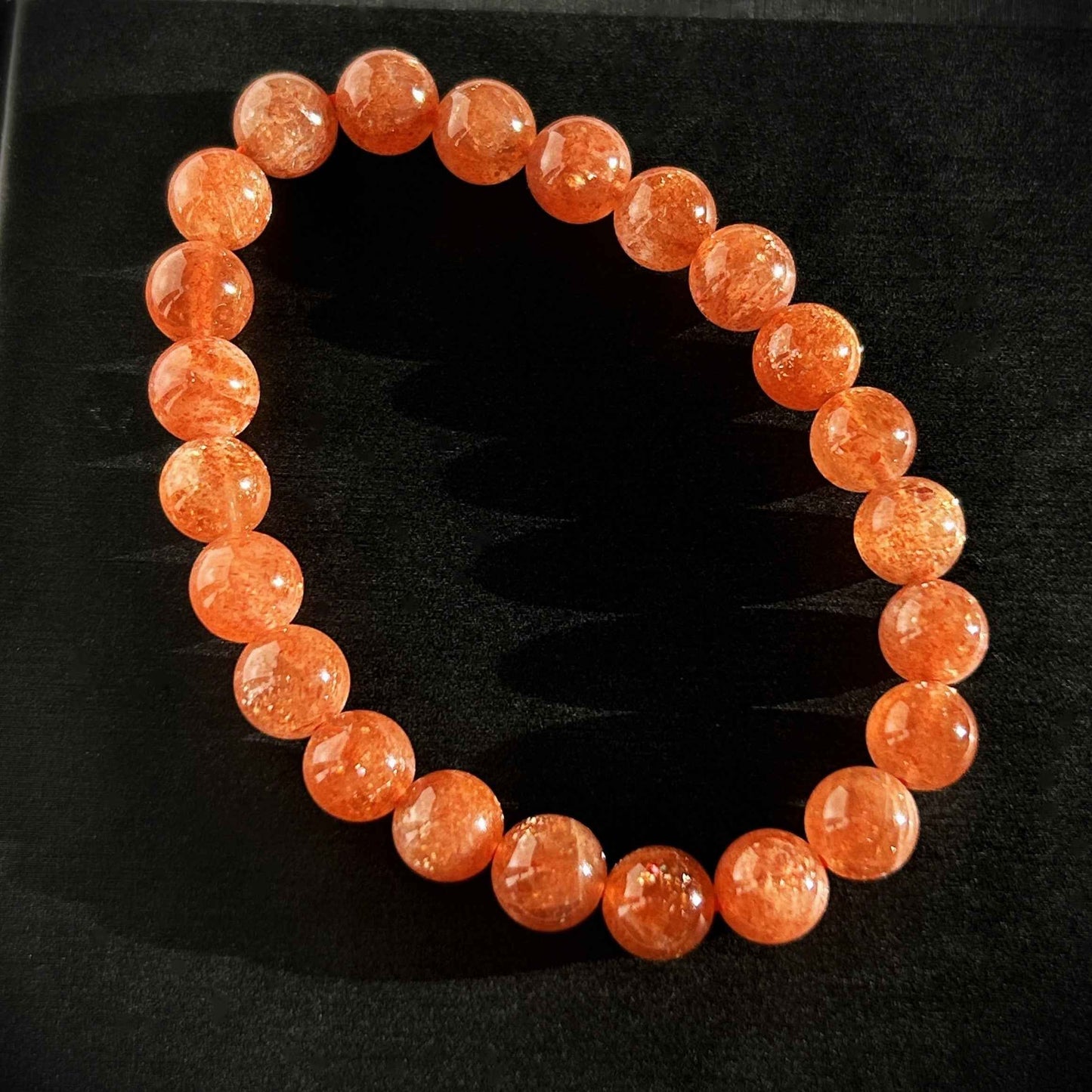 High Quality Golden Sunstone Quartz Bracelet in 6 to 9MM | Lepidocrocite