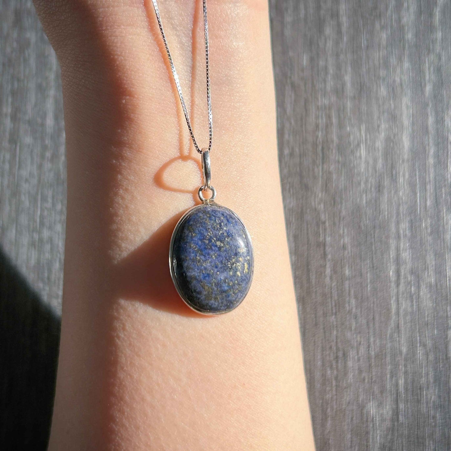 Lapis Lazuli 925 Sterling Silver Pendant (chain excluded)