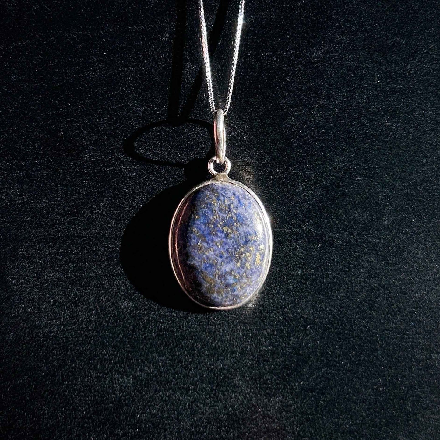 Lapis Lazuli 925 Sterling Silver Pendant (chain excluded)