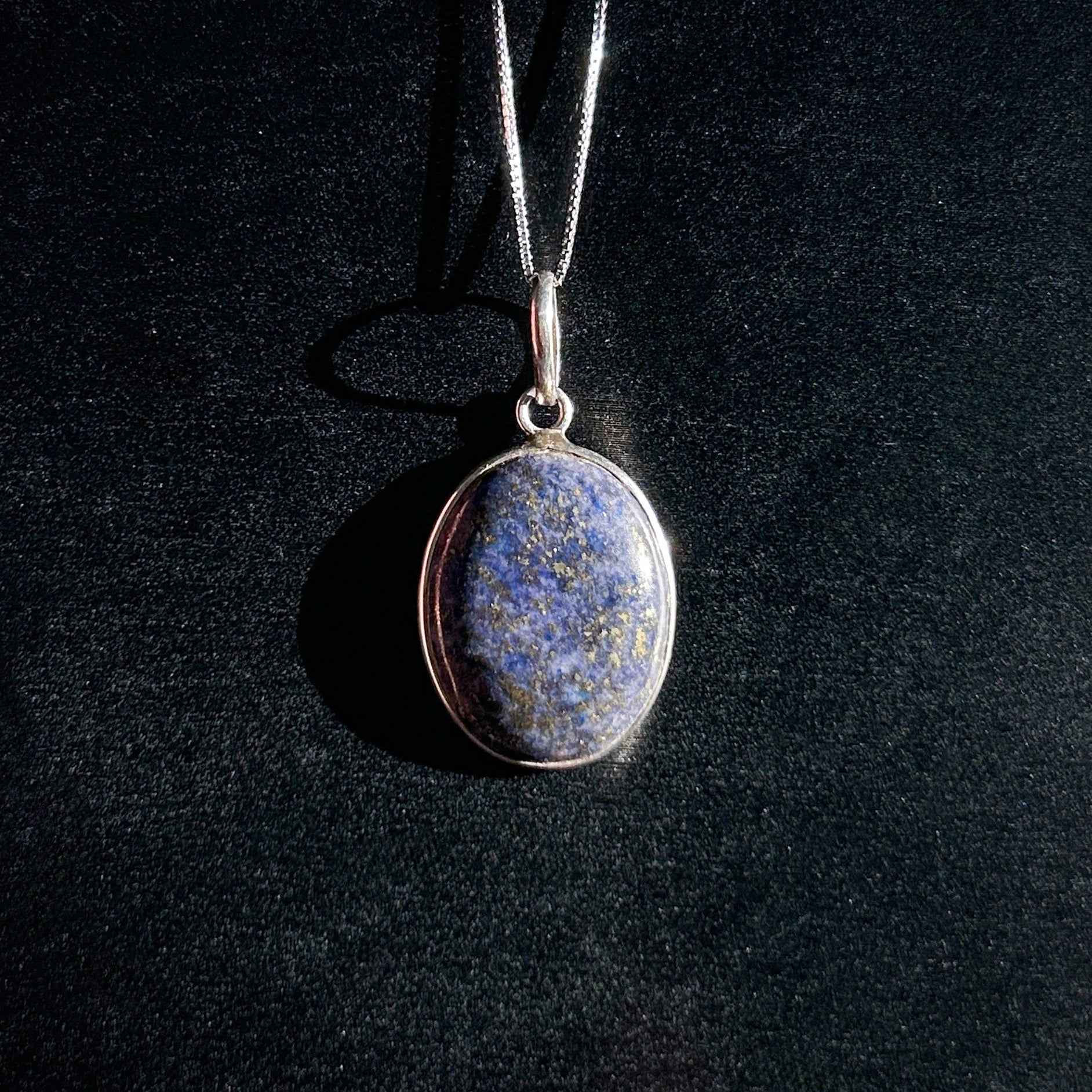 Lapis Lazuli 925 Sterling Silver Pendant (chain excluded)