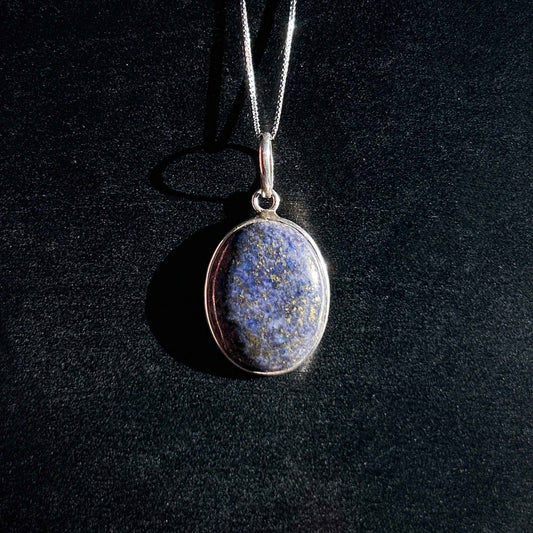 Lapis Lazuli 925 Sterling Silver Pendant (chain excluded)