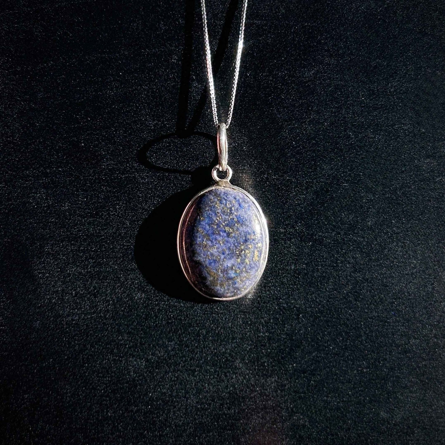 Lapis Lazuli 925 Sterling Silver Pendant (chain excluded)