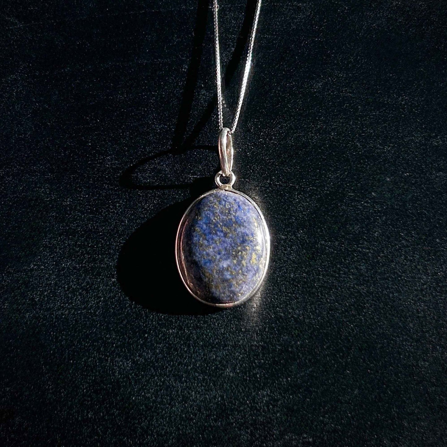 Lapis Lazuli 925 Sterling Silver Pendant (chain excluded)