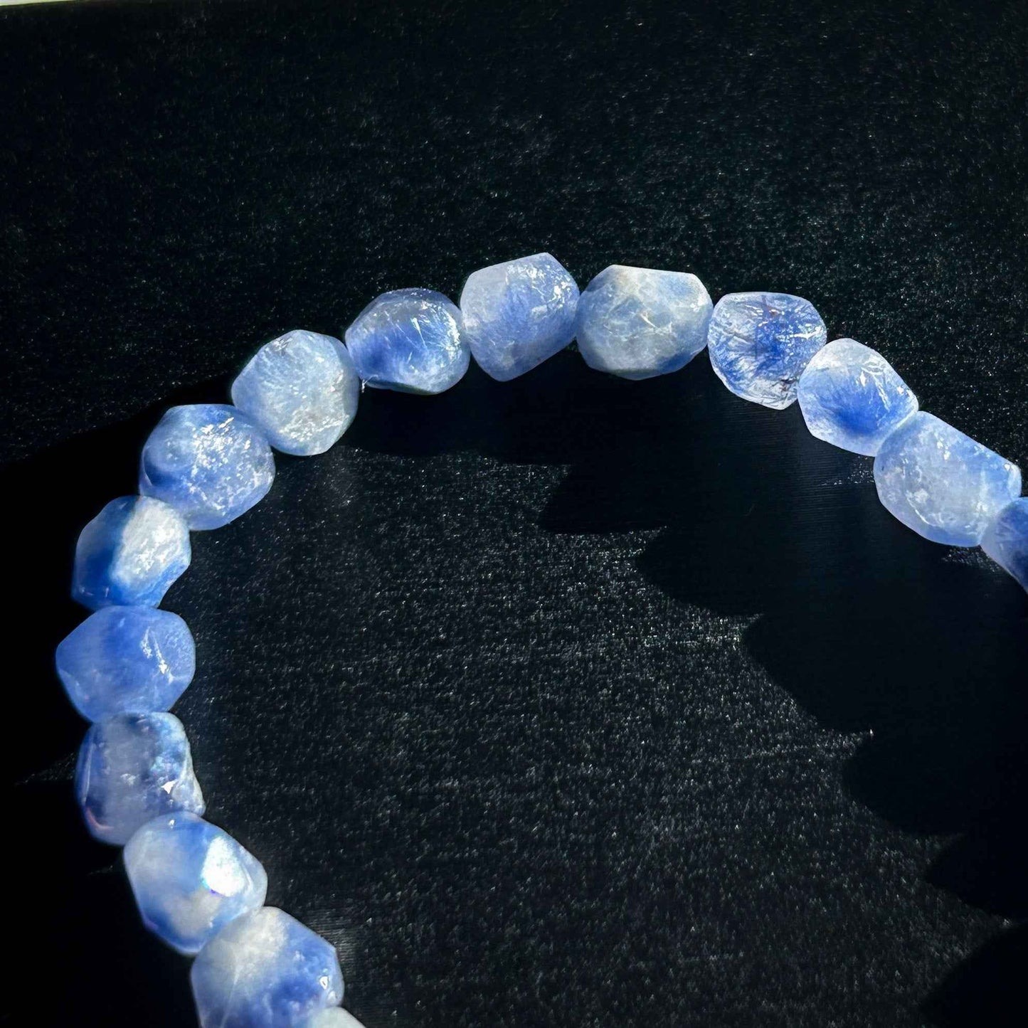 Rare Natural Dumortierite Faceted Bracelet in 7MM