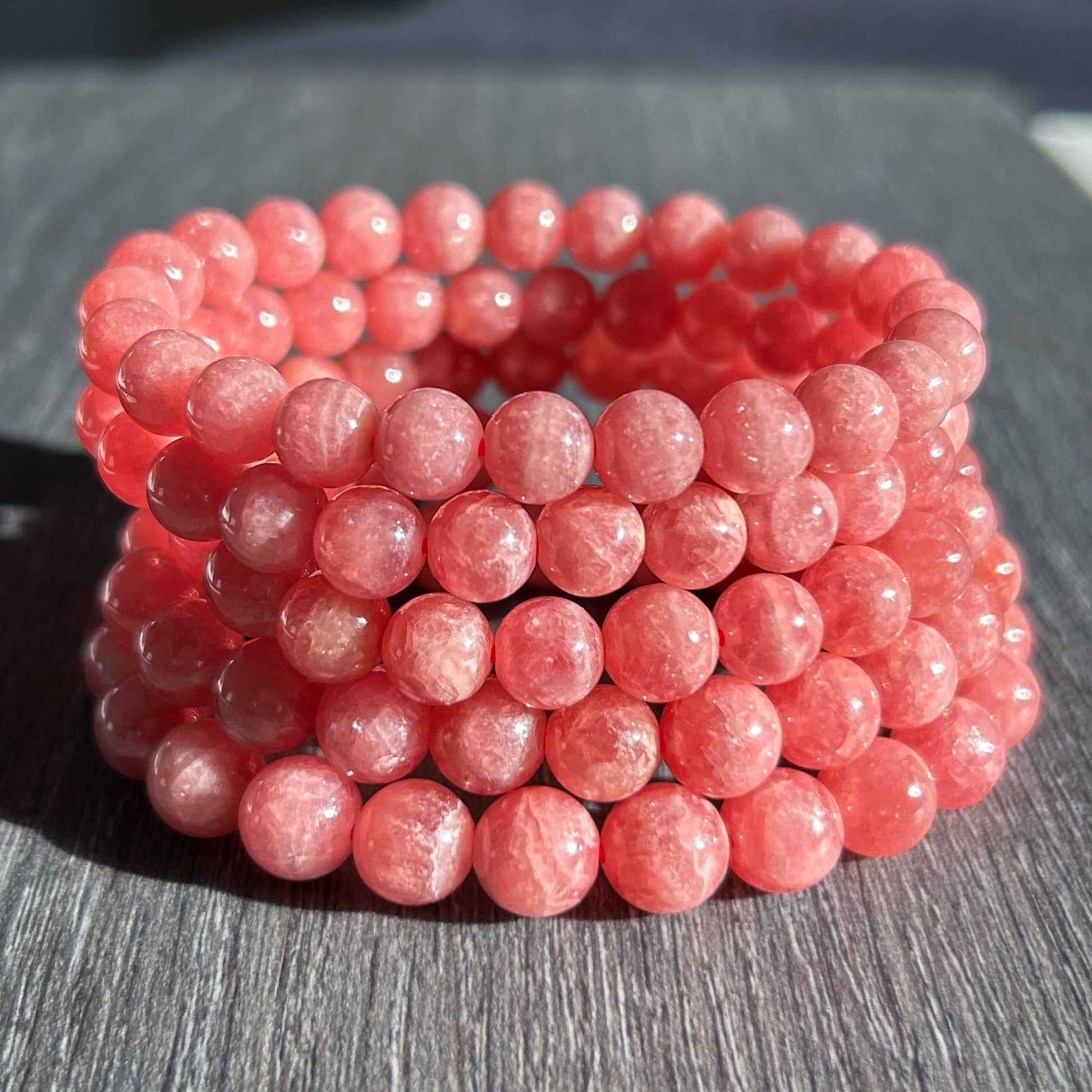 High Quality Natural Rhodochrosite Bracelet in 7 to 9MM
