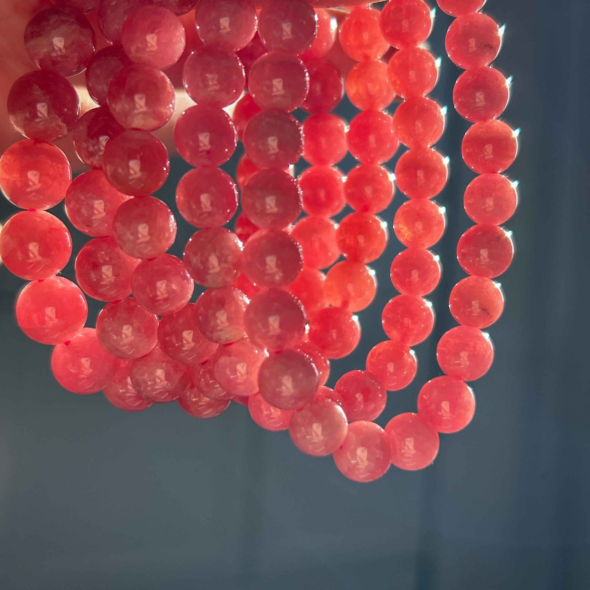 High Quality Natural Rhodochrosite Bracelet in 7 to 9MM