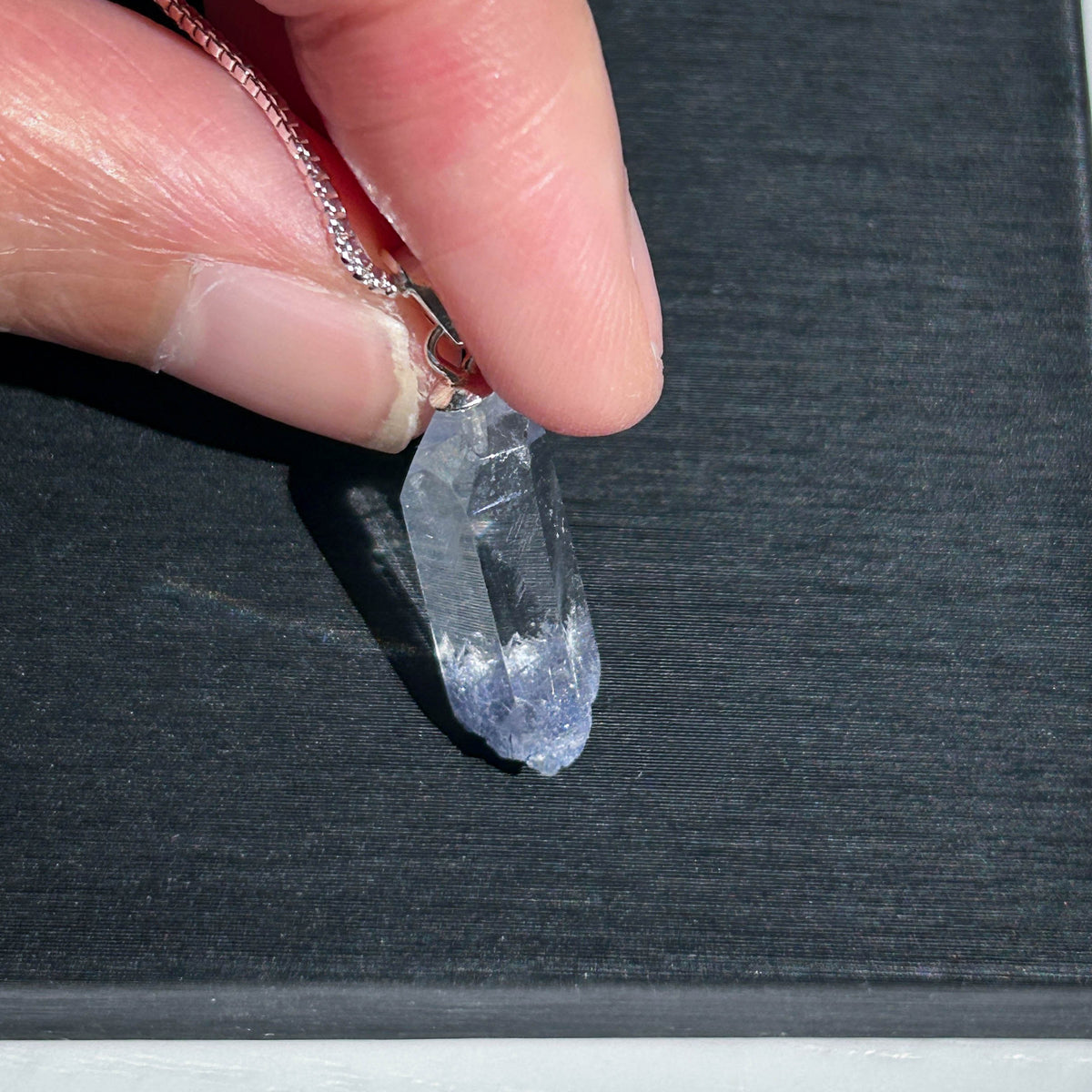Top Quality Dumortierite 925 Sterling Silver Mini Pendant