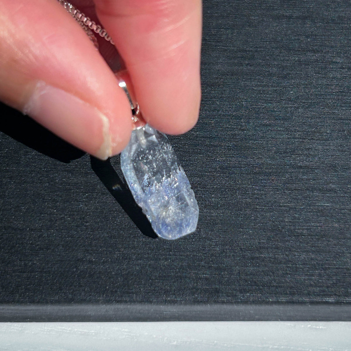 Top Quality Dumortierite 925 Sterling Silver Mini Pendant
