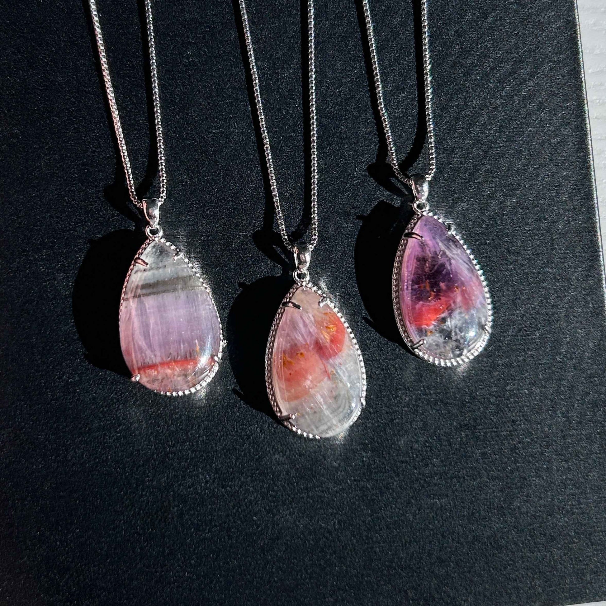 Rare Natural Auralite 925 Sterling Silver Pendant (chain excluded)