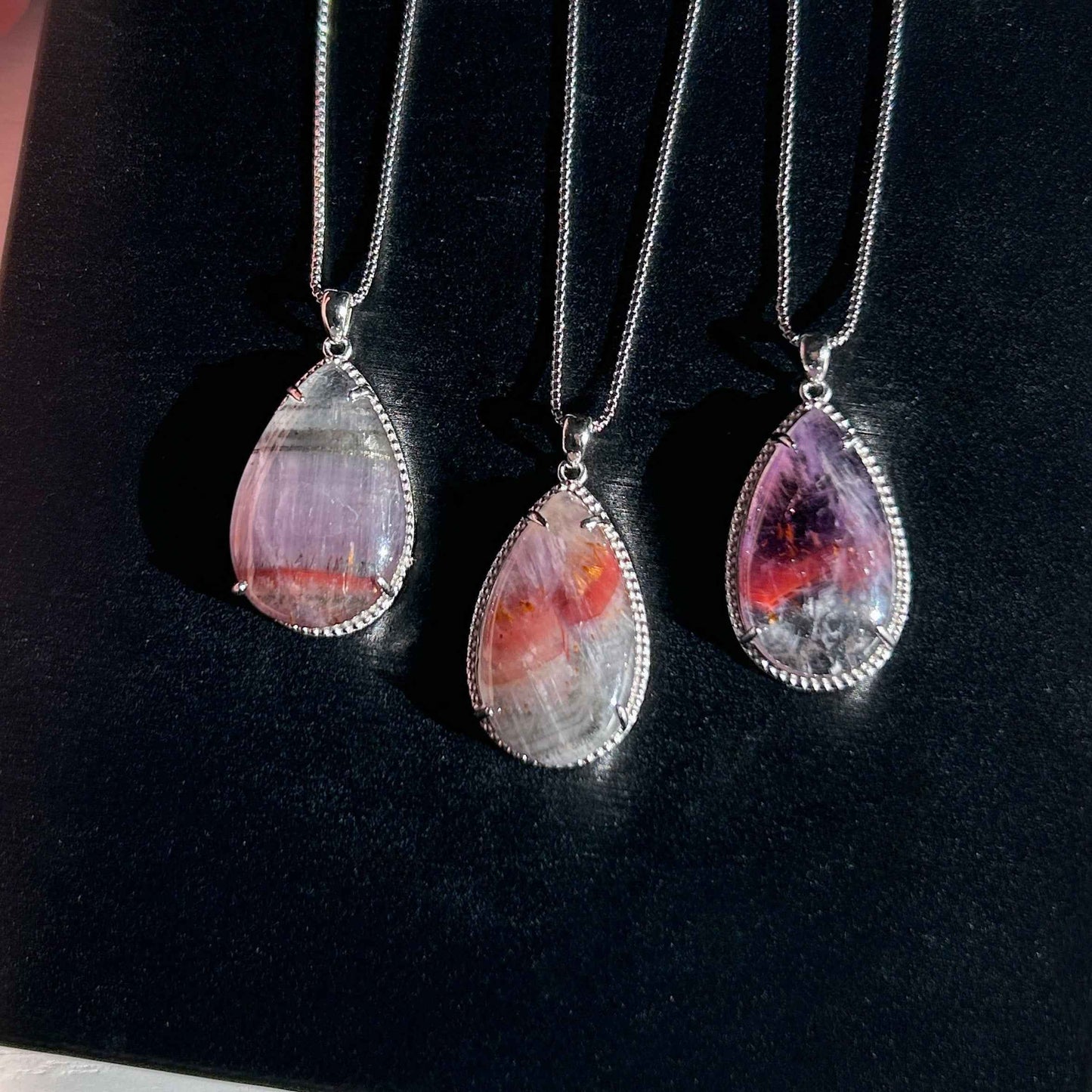 Rare Natural Auralite 925 Sterling Silver Pendant (chain excluded)