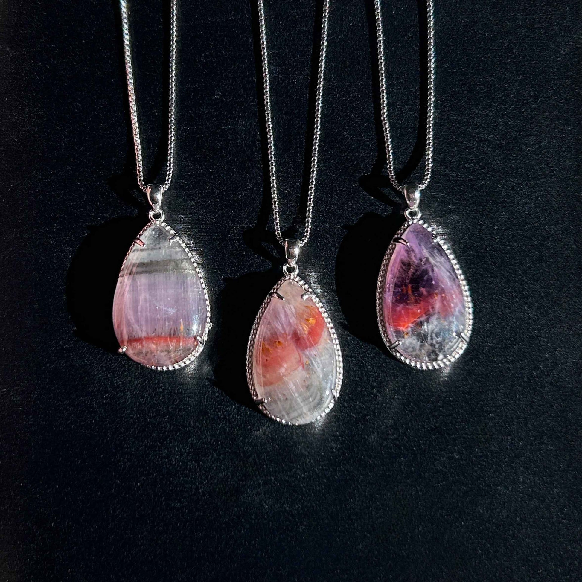 Rare Natural Auralite 925 Sterling Silver Pendant (chain excluded)