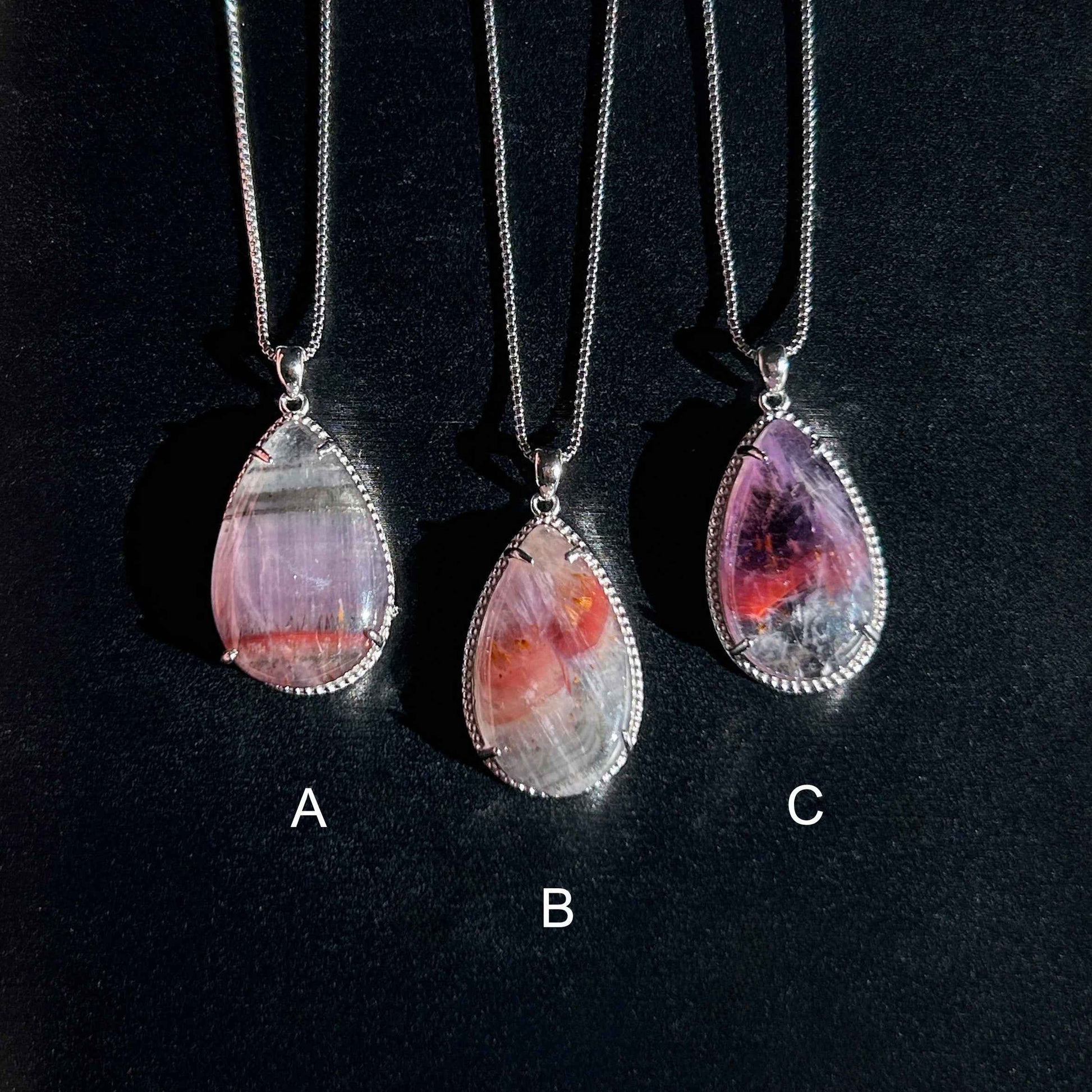 Rare Natural Auralite 925 Sterling Silver Pendant (chain excluded)