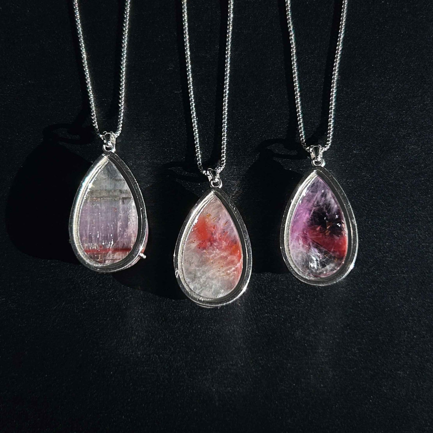 Rare Natural Auralite 925 Sterling Silver Pendant (chain excluded)