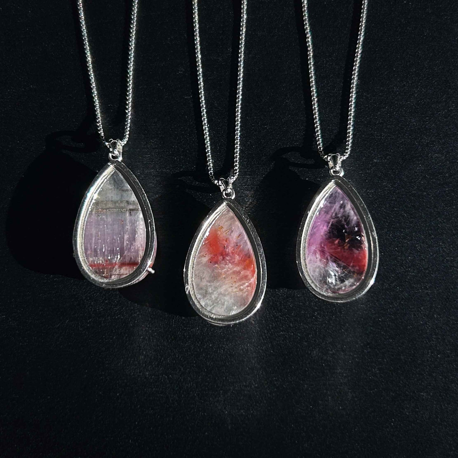 Rare Natural Auralite 925 Sterling Silver Pendant (chain excluded)