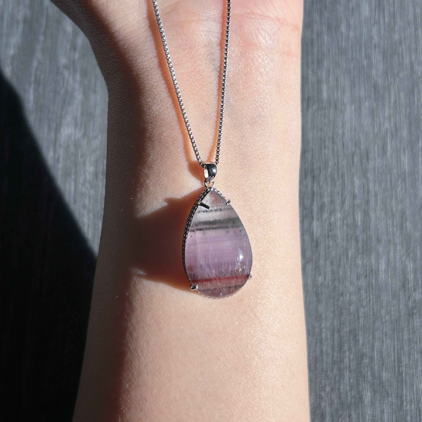 Rare Natural Auralite 925 Sterling Silver Pendant (chain excluded)