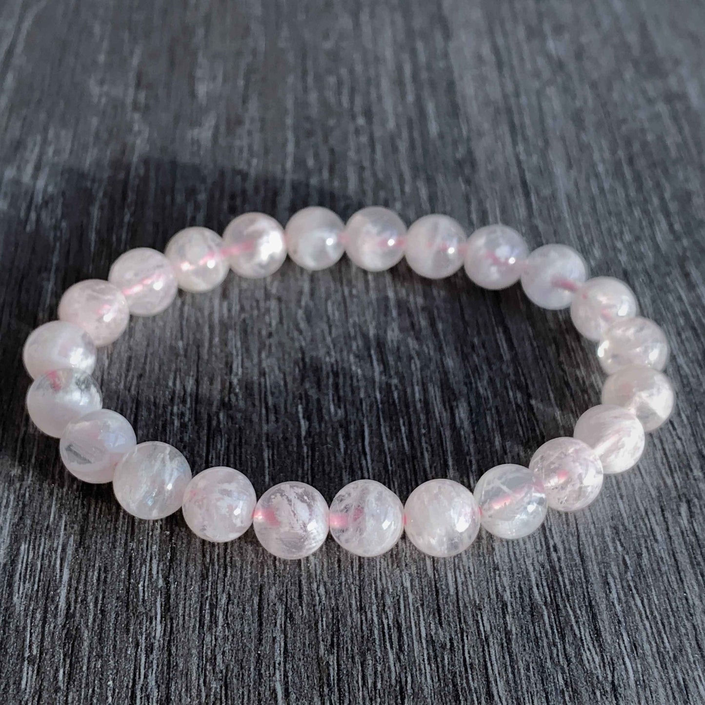 Rare Top Quality Pink Sericite Snowflake Quartz Bracelet in 8 & 11MM