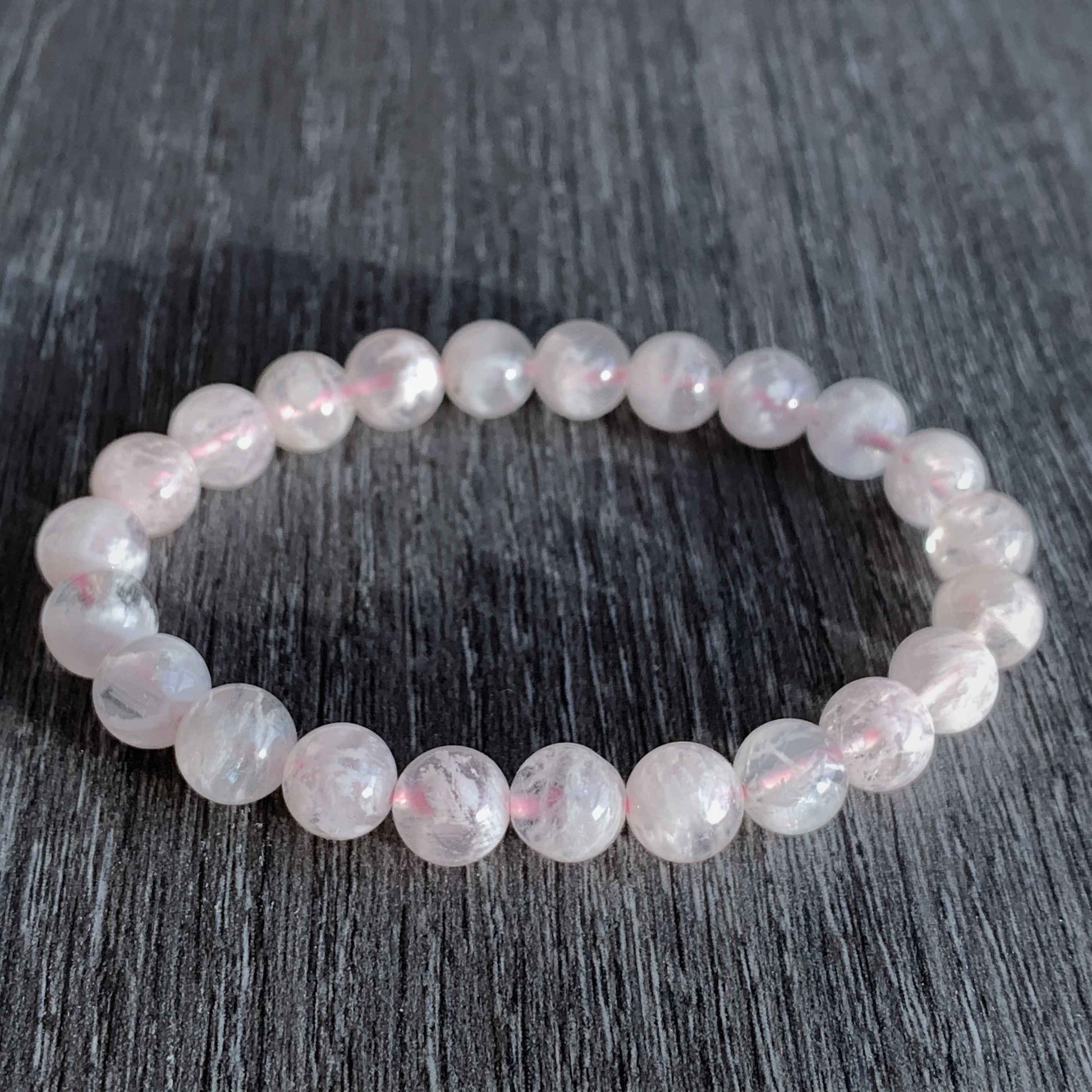 Rare Top Quality Pink Sericite Snowflake Quartz Bracelet in 8 & 11MM