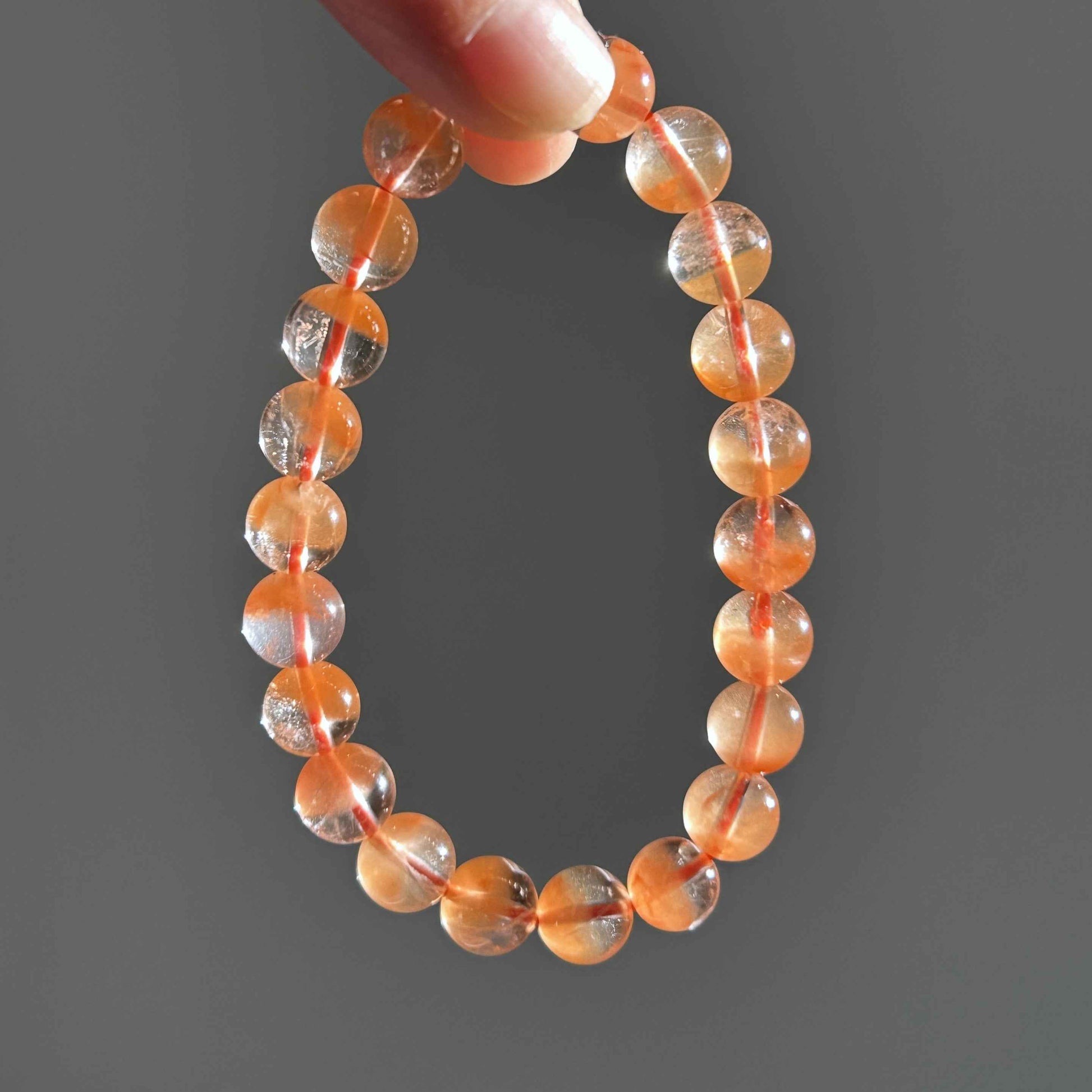 Top Quality Red Rutilated Quartz Bracelet in 8 to 10MM