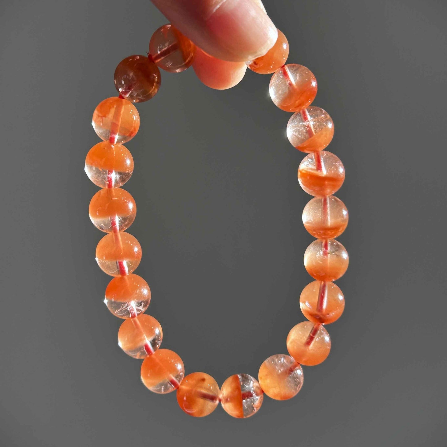 Top Quality Red Rutilated Quartz Bracelet in 8 to 10MM