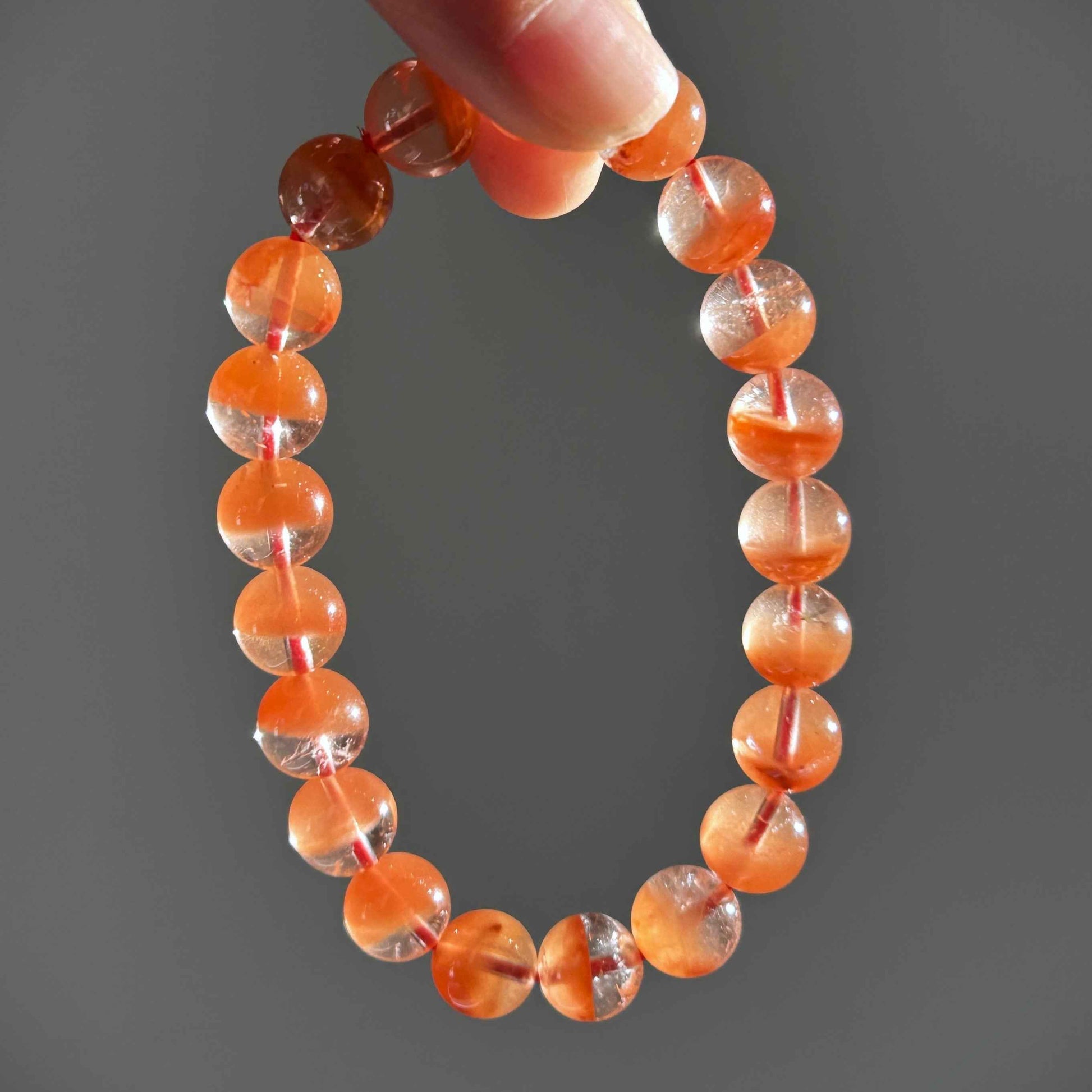 Top Quality Red Rutilated Quartz Bracelet in 8 to 10MM
