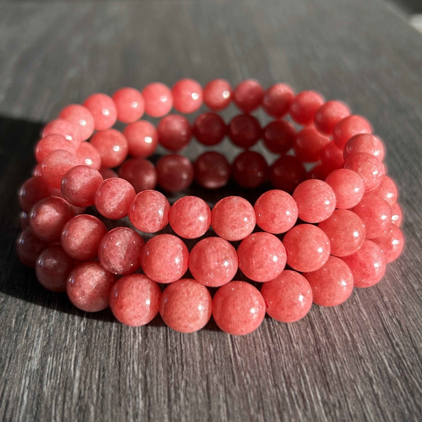 Top Quality Natural Rhodonite Bracelet in 7 to 10MM