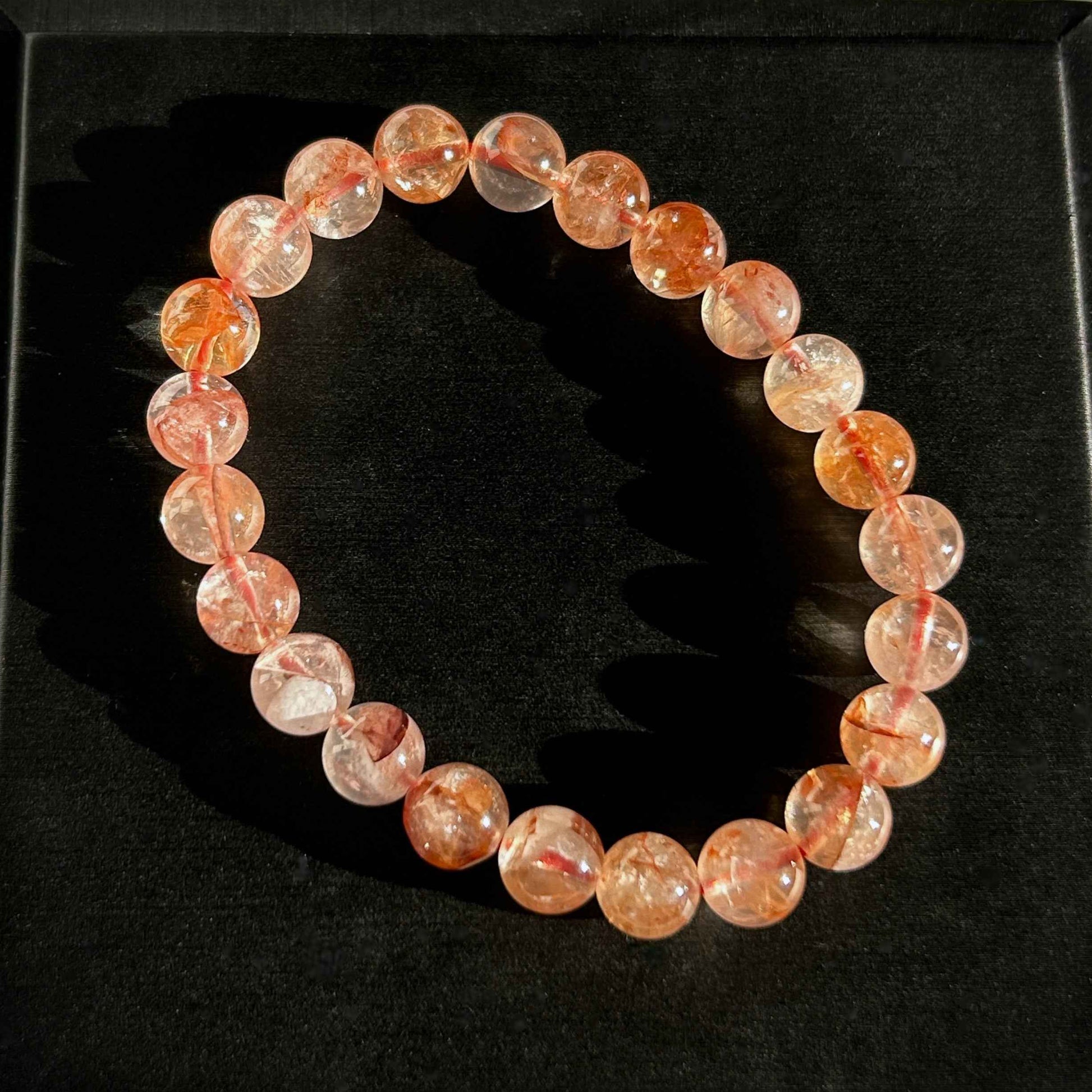 Rare Natural Hematoid Quartz Bracelet in 8 to 11MM