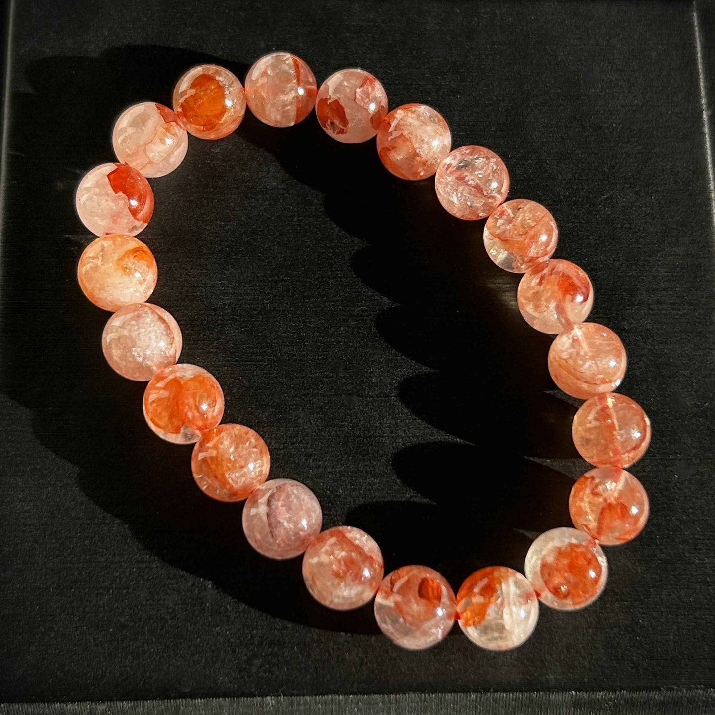 Rare Natural Hematoid Quartz Bracelet in 8 to 11MM