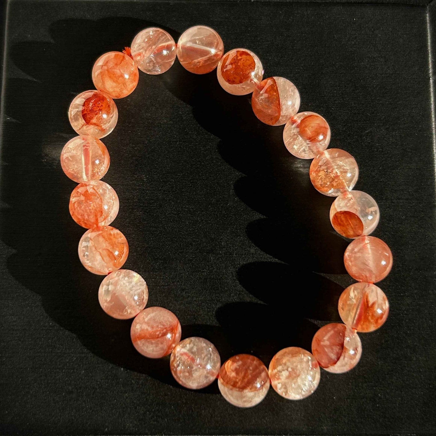 Rare Natural Hematoid Quartz Bracelet in 8 to 11MM