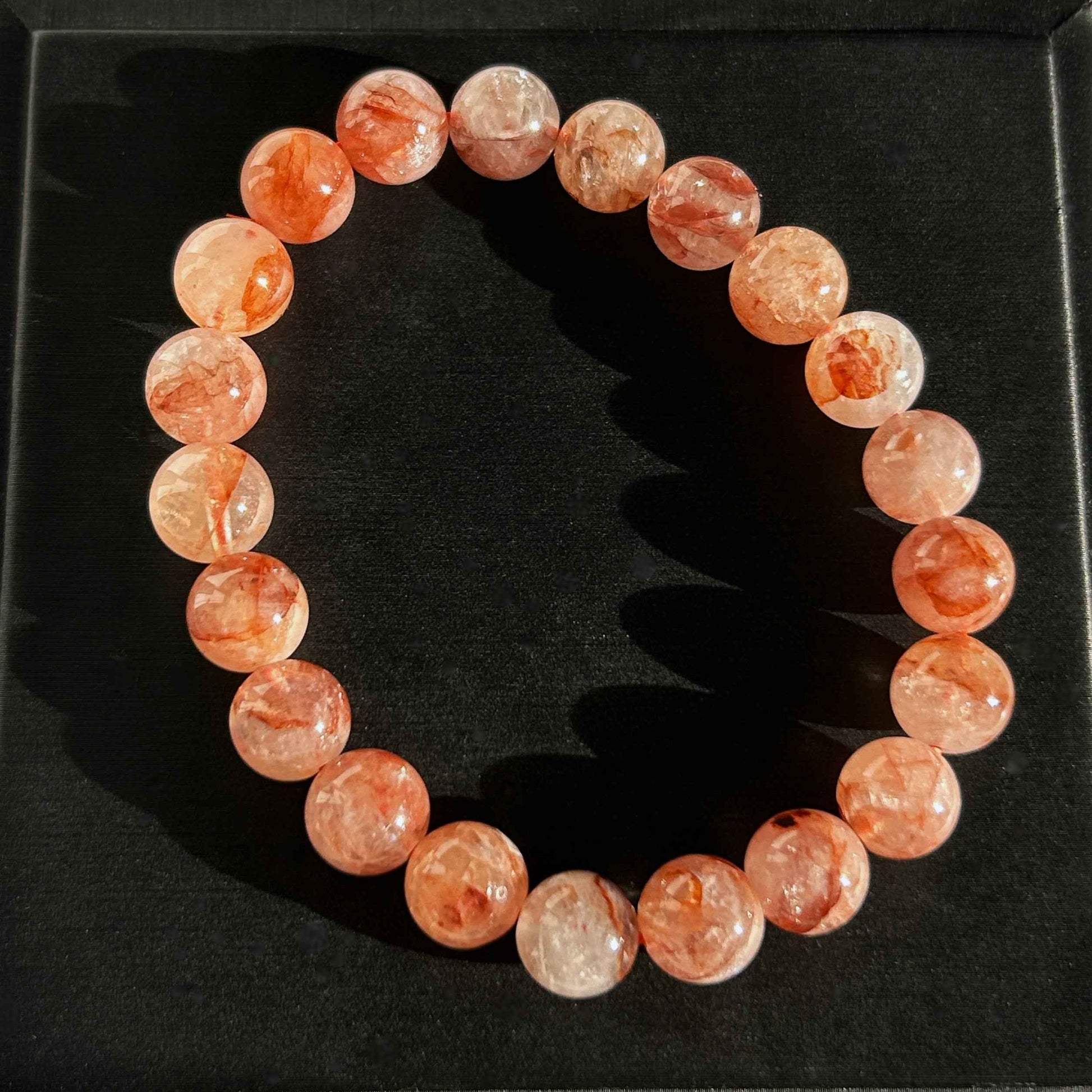 Rare Natural Hematoid Quartz Bracelet in 8 to 11MM