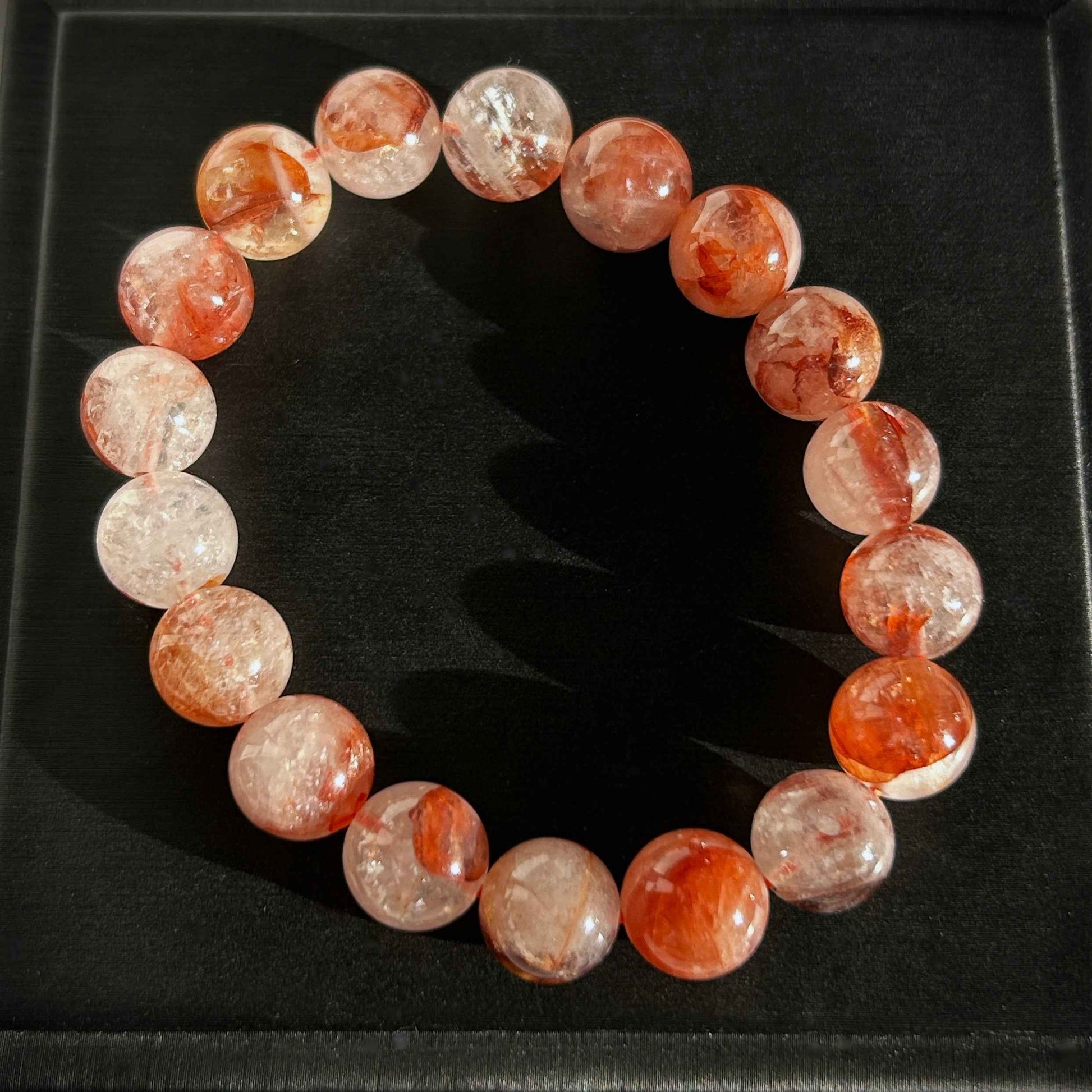 Rare Natural Hematoid Quartz Bracelet in 8 to 11MM