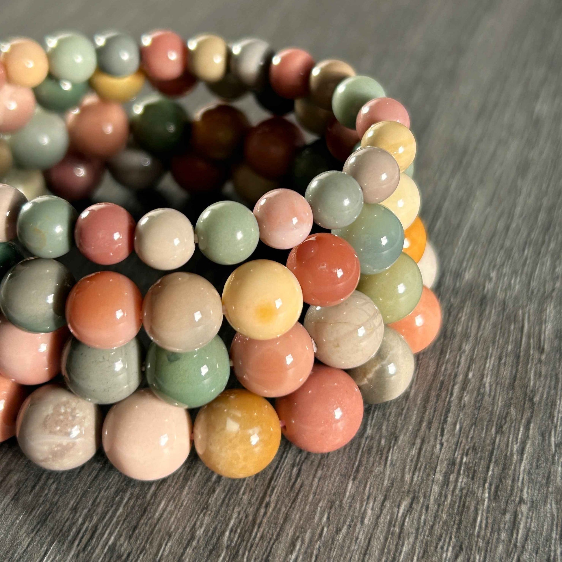 High Quality Rainbow Alashan Agate Bracelet in 7 to 11MM