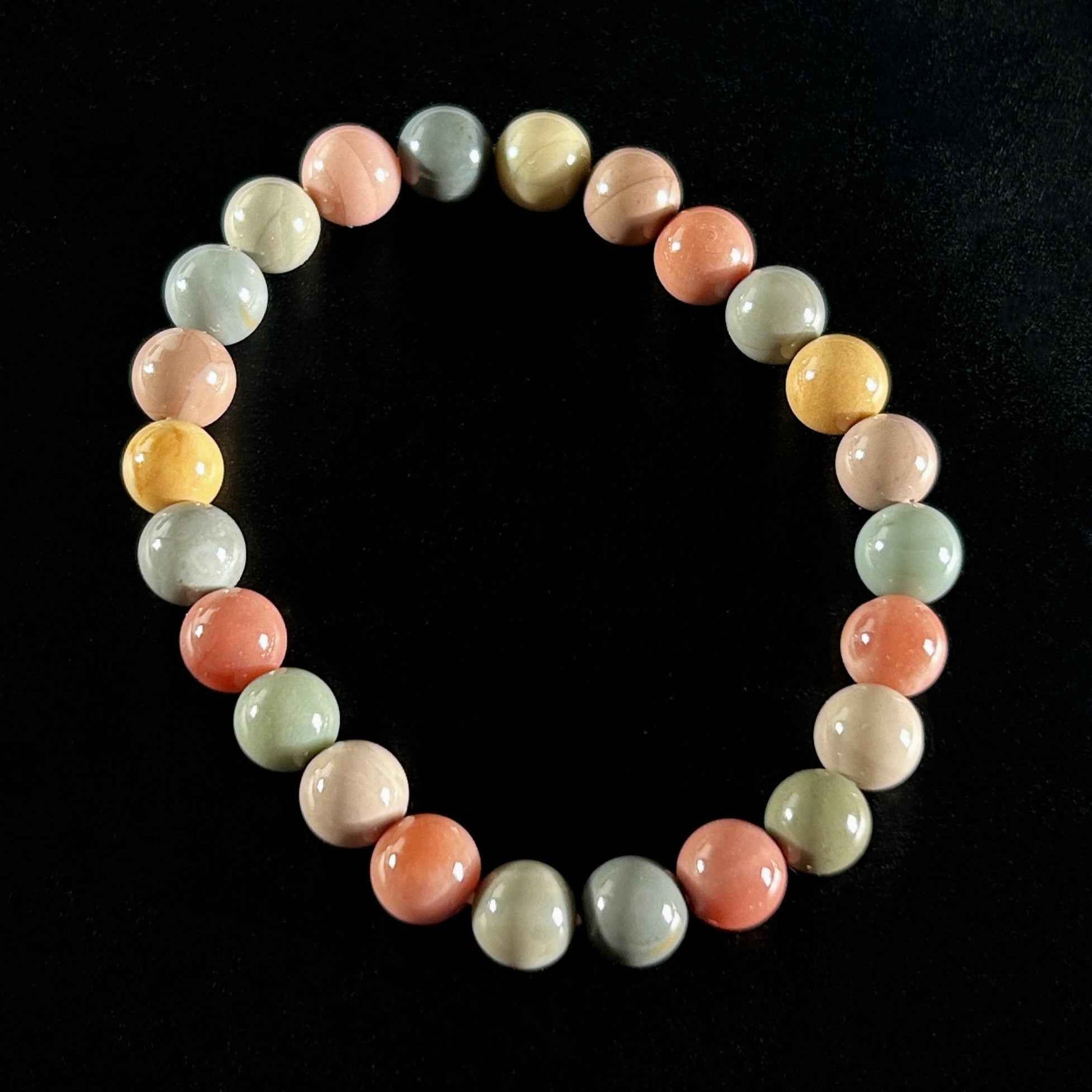High Quality Rainbow Alashan Agate Bracelet in 7 to 11MM