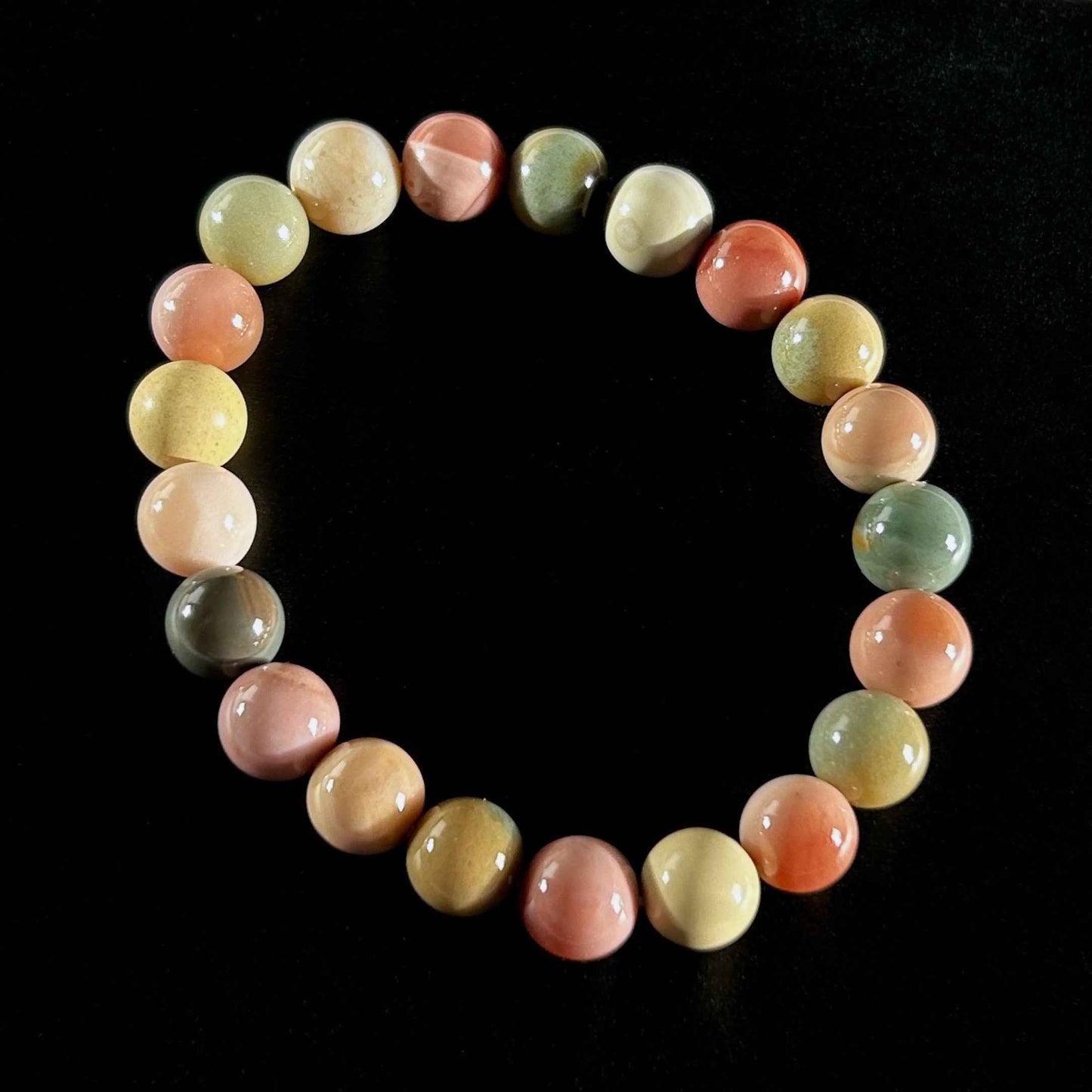 High Quality Rainbow Alashan Agate Bracelet in 7 to 11MM