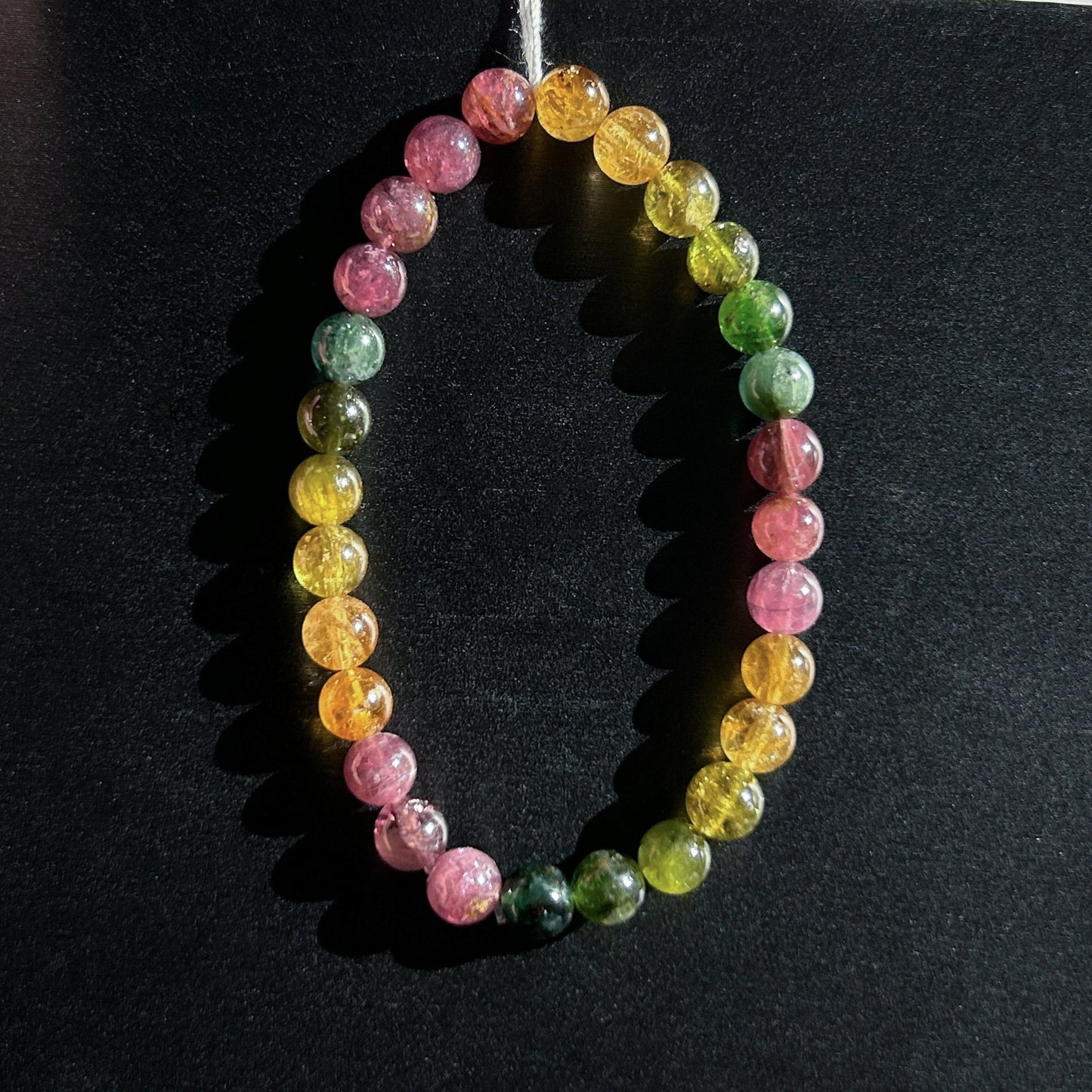 Rare Natural Rainbow Tourmaline Bracelet in 6MM