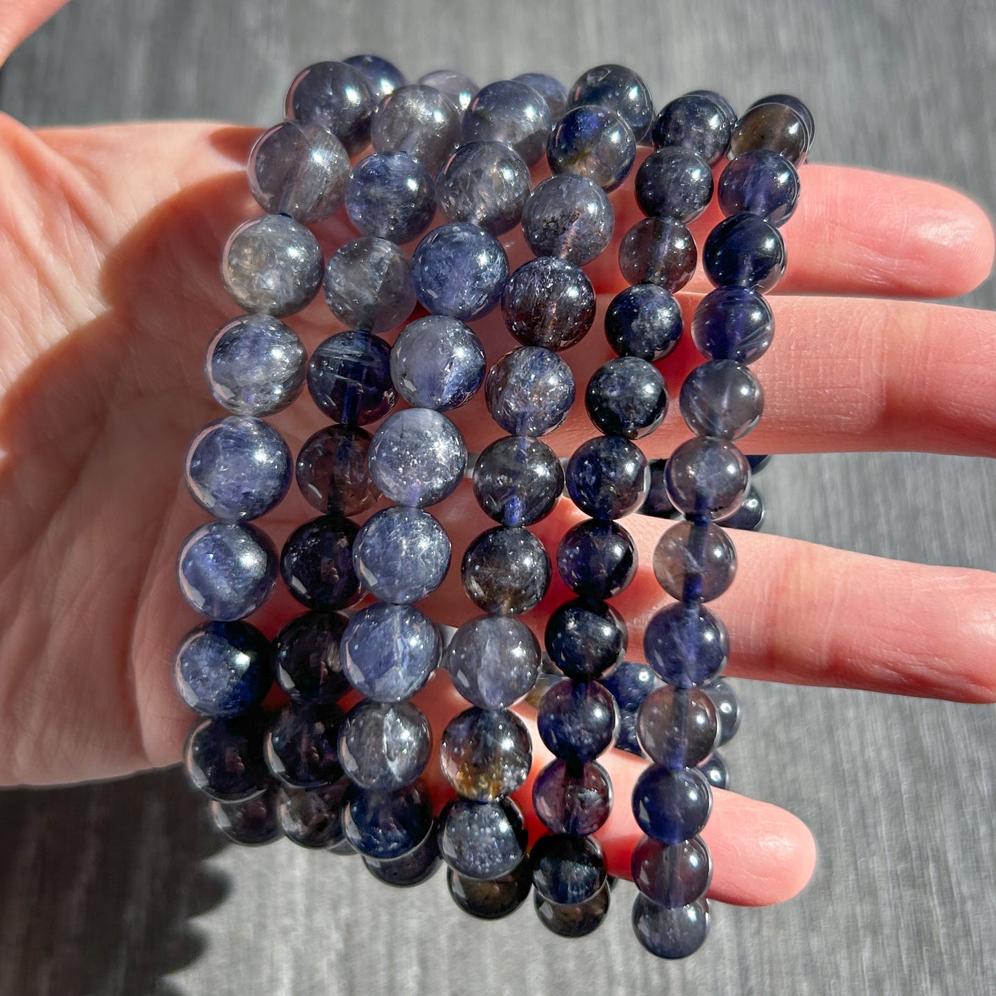 Natural Iolite Bracelet in 7-10MM