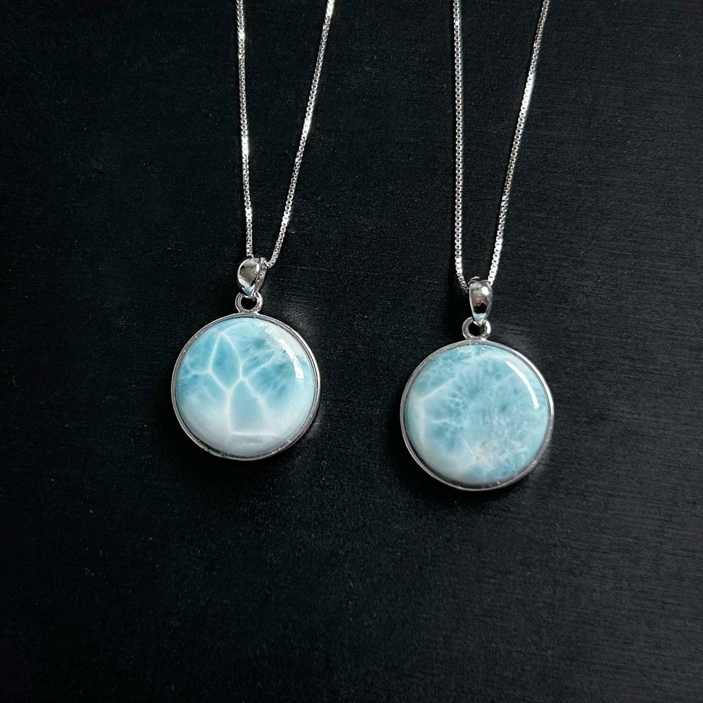 Rare High Quality Larimar 925 Sterling Silver Pendant (chain excluded)