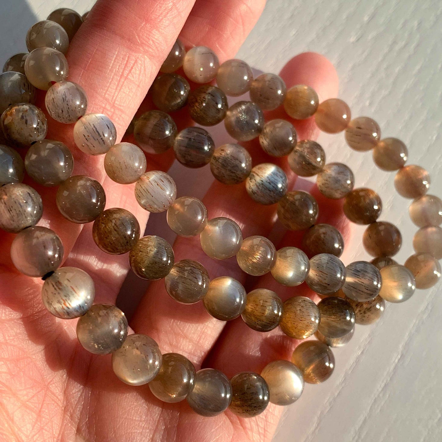 Rare High Quality Black Sunstone Bracelet in 6 to 7MM