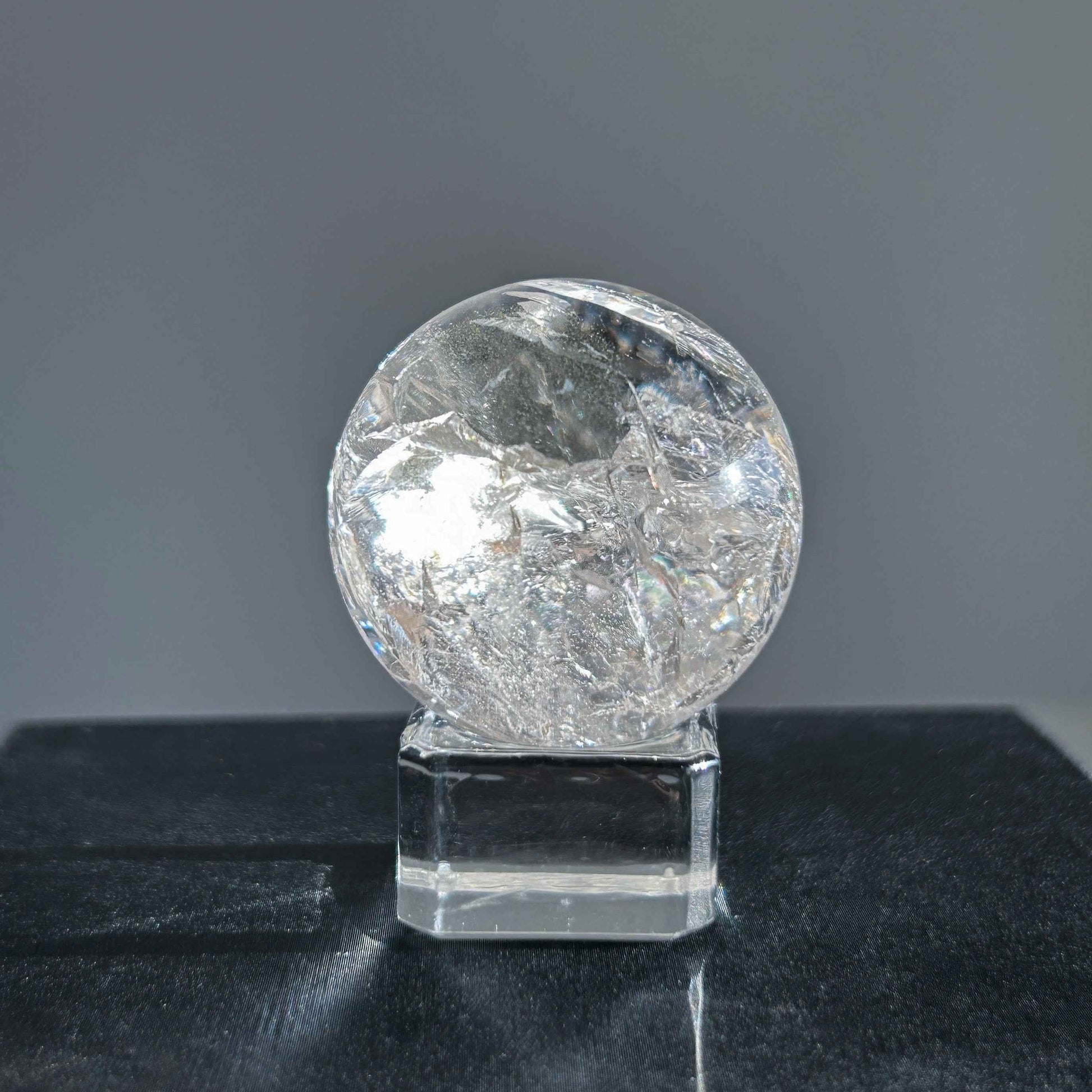 Clear Quartz with Rainbow Crystal Sphere 37mm